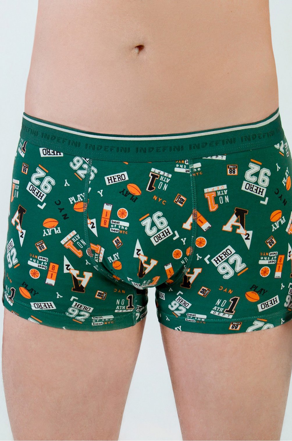 Трусы мужские Indefini 6612158 зеленый купить оптом в HappyWear.ru