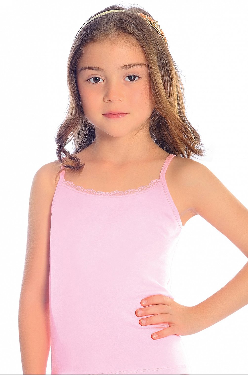 Майка для девочки OTS 6632437 розовый купить оптом в HappyWear.ru