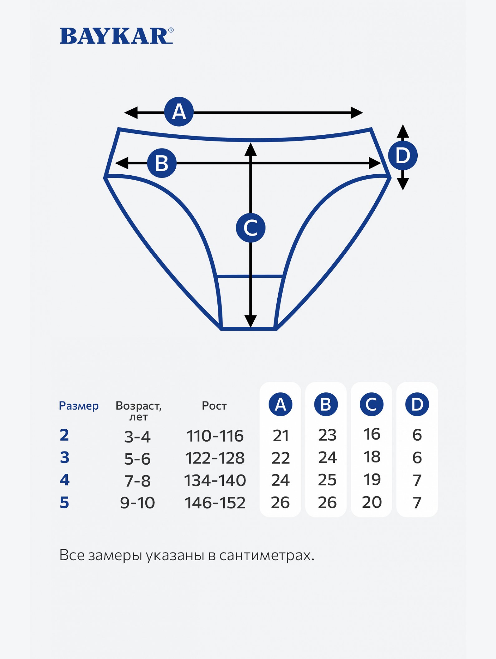 Трусы для девочки 3 шт. Baykar