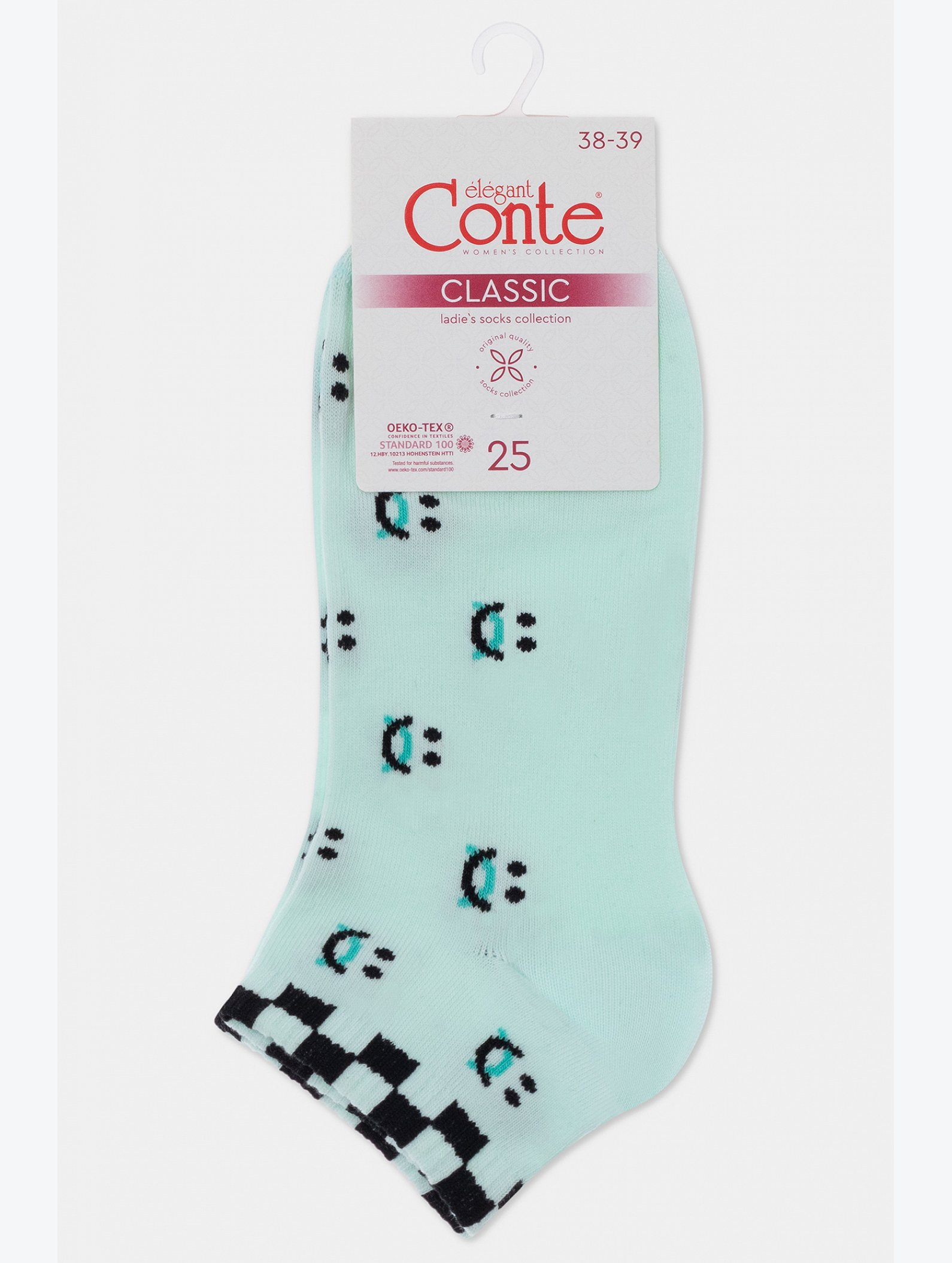 Укороченные женские носки из хлопка Conte Elegant