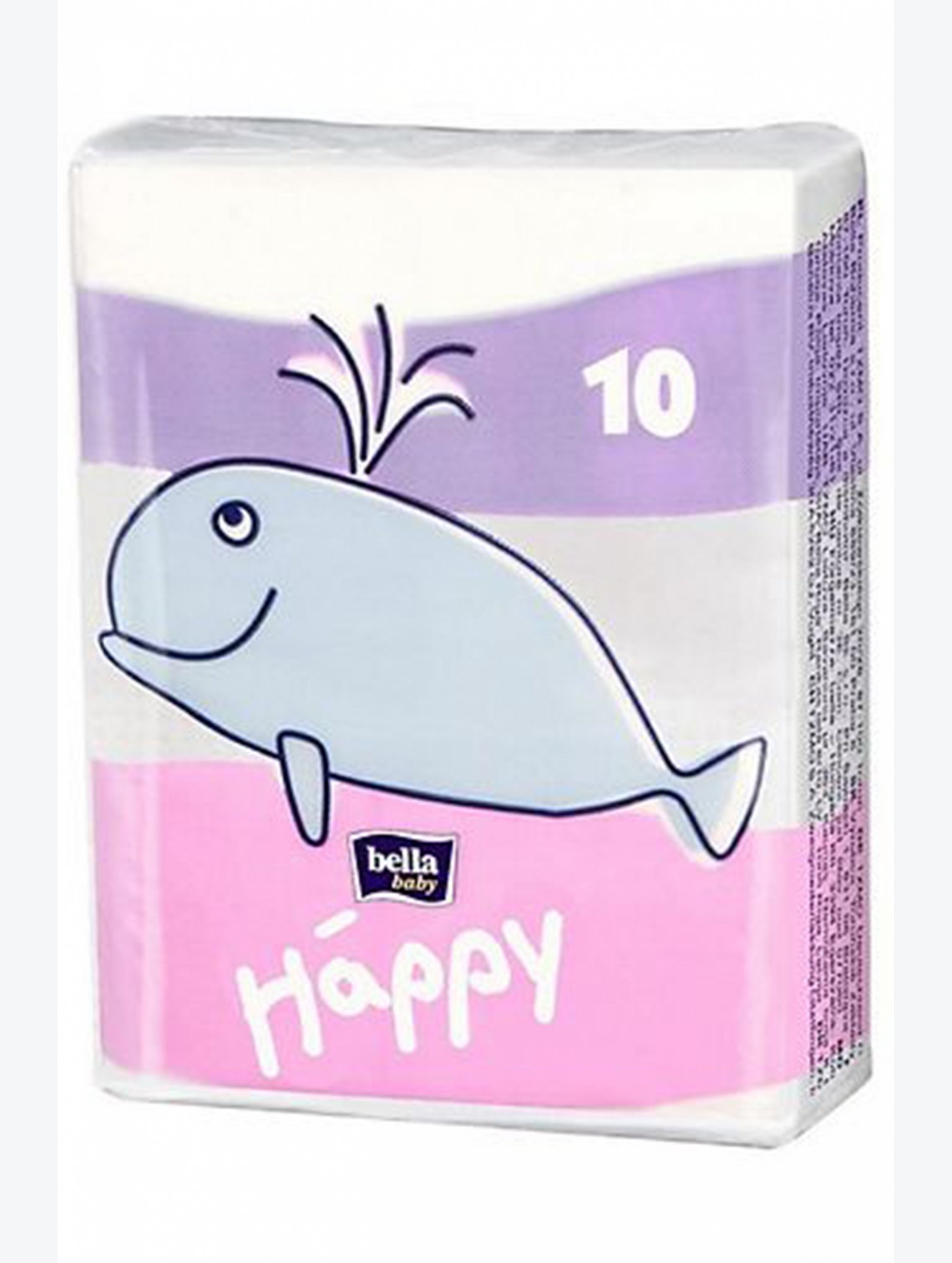 Платочки бумажные гигиенические носовые трехслойные Звери 10x8 шт Bella Baby Happy
