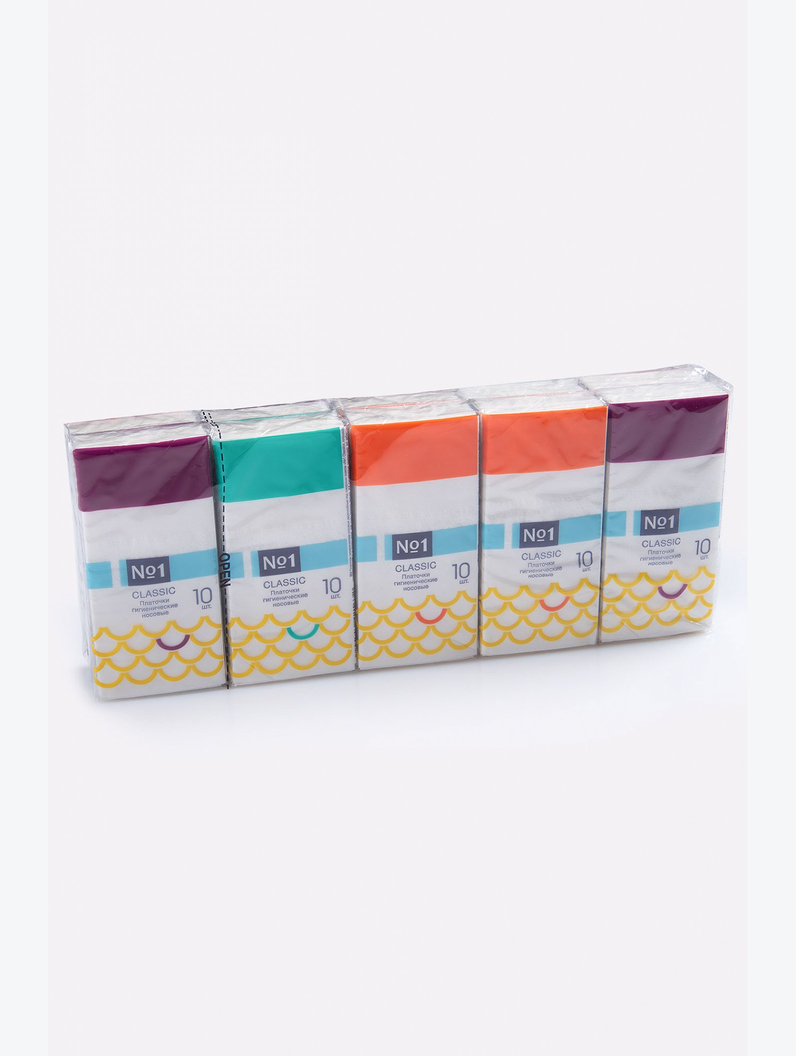 Носовые платочки bella №1 Classic двухслойные 10x10 шт. Bella