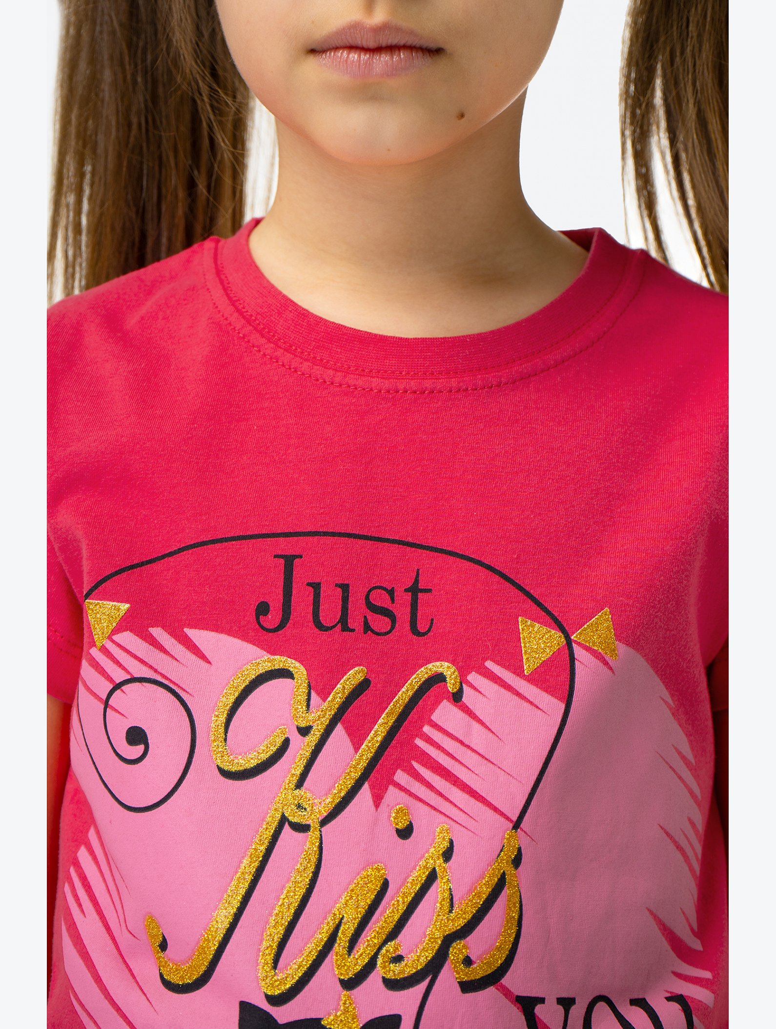 Хлопковая футболка для девочки Bonito