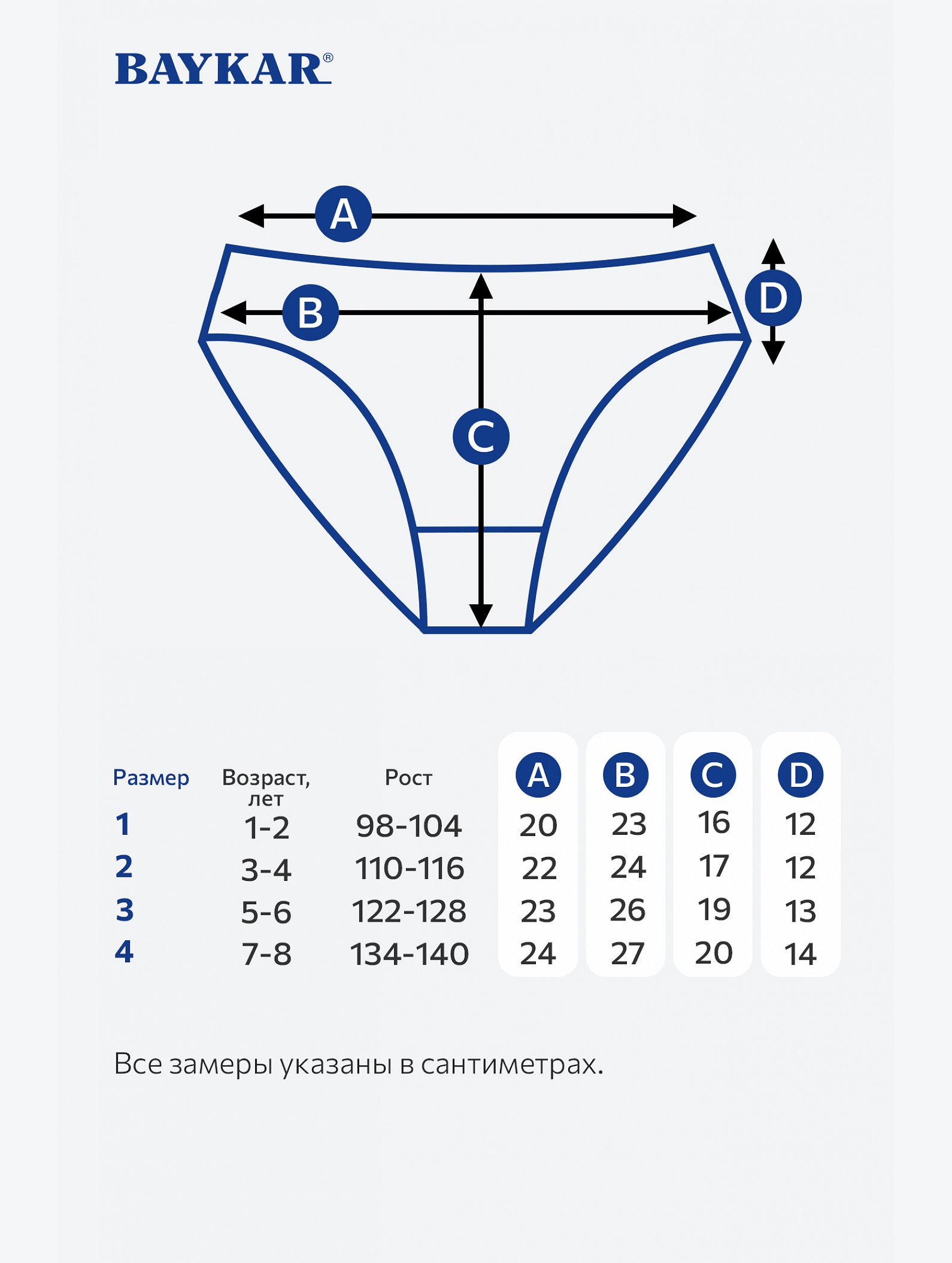 Трусы для девочки 3шт. Baykar