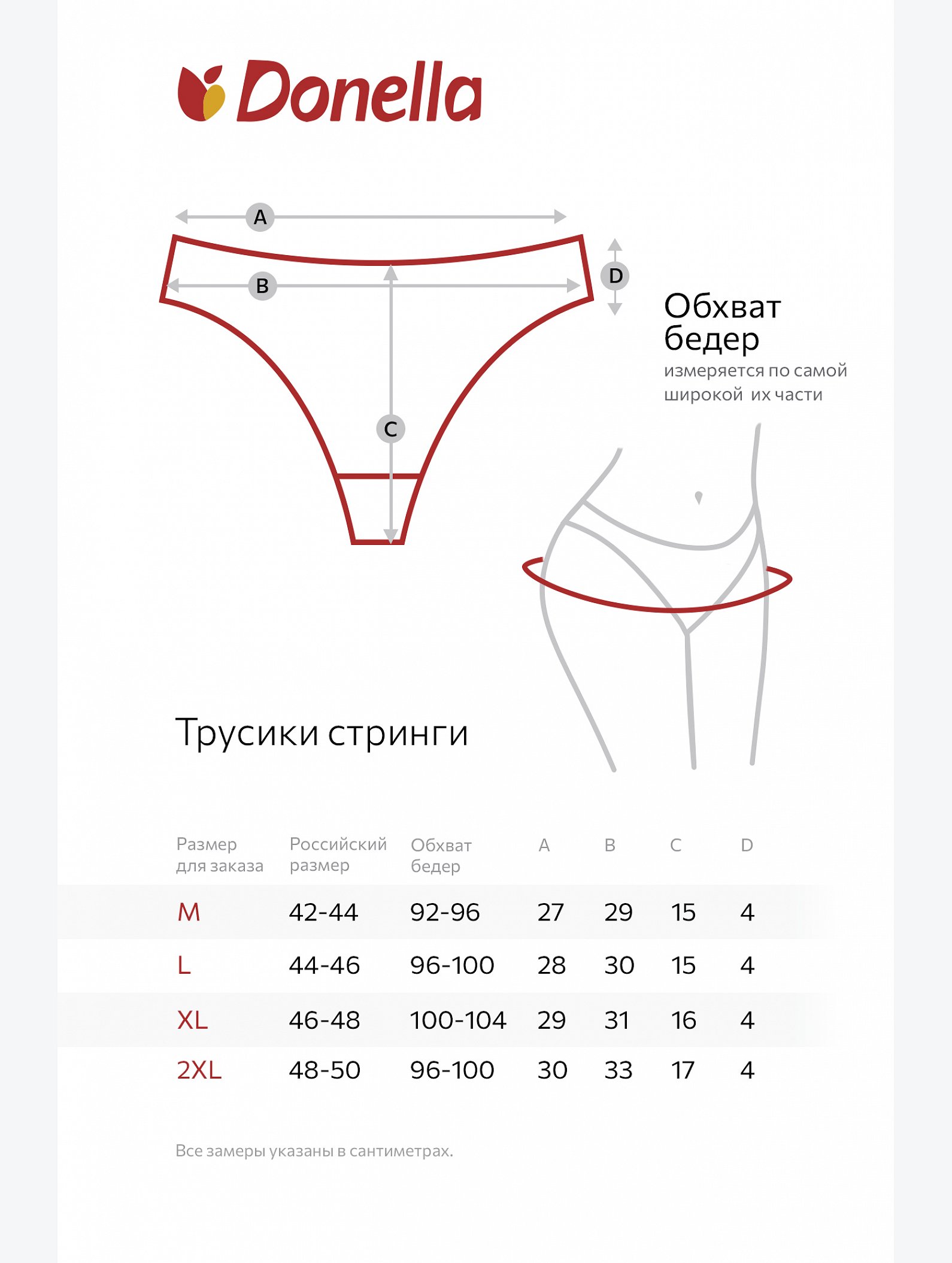 Женские трусы-стринги Donella