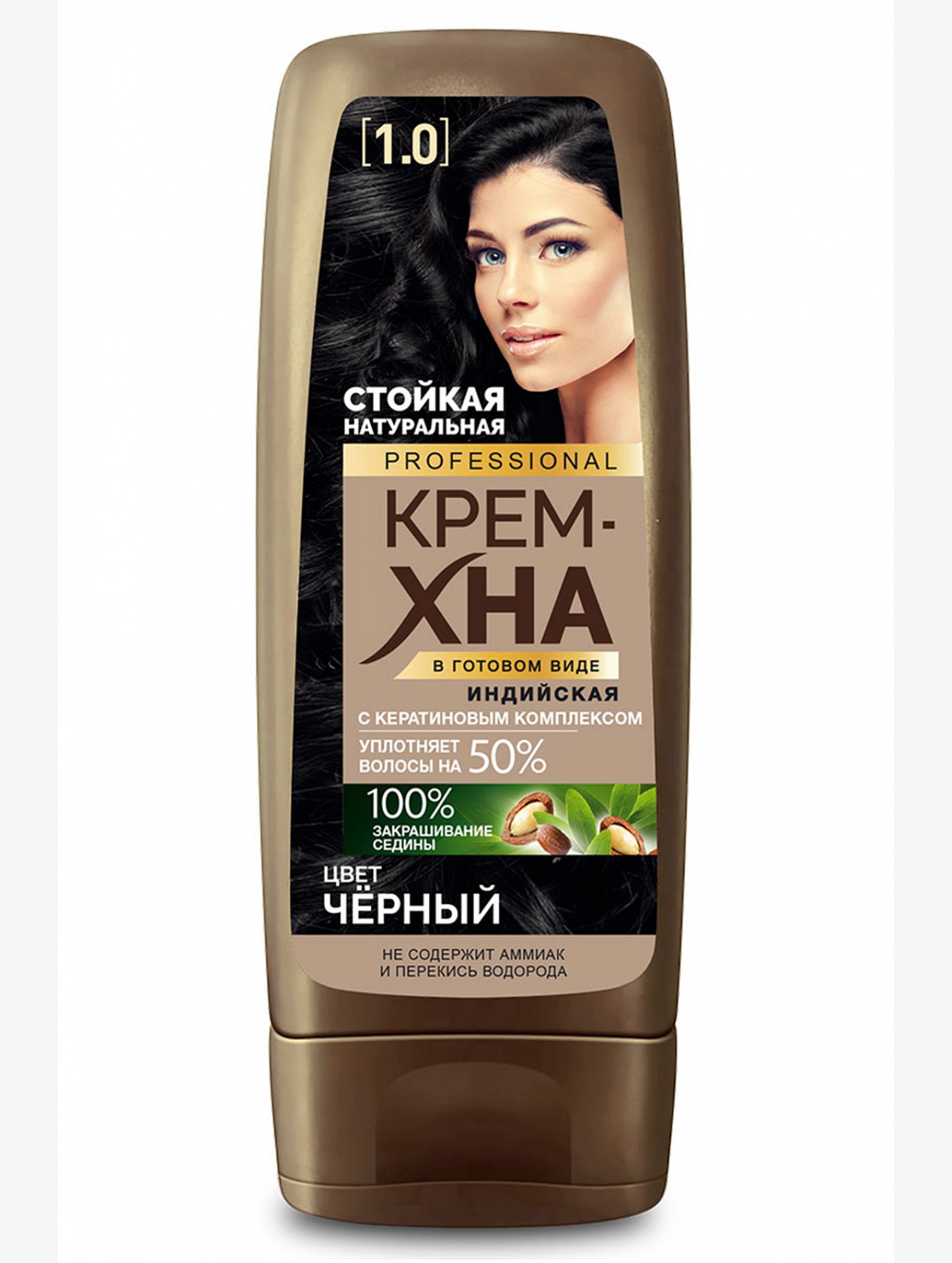 Крем-хна Индийская в готовом виде цвет Черный 140 мл Fito косметик
