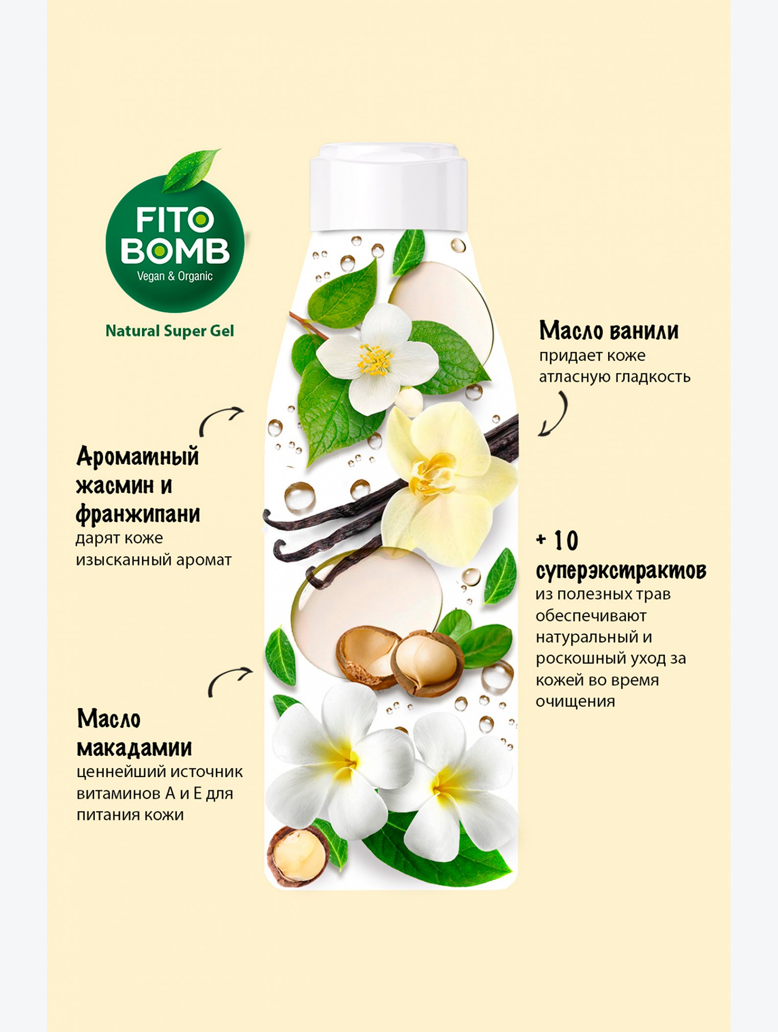 Питательный супер гель для душа 250 мл Fito косметик