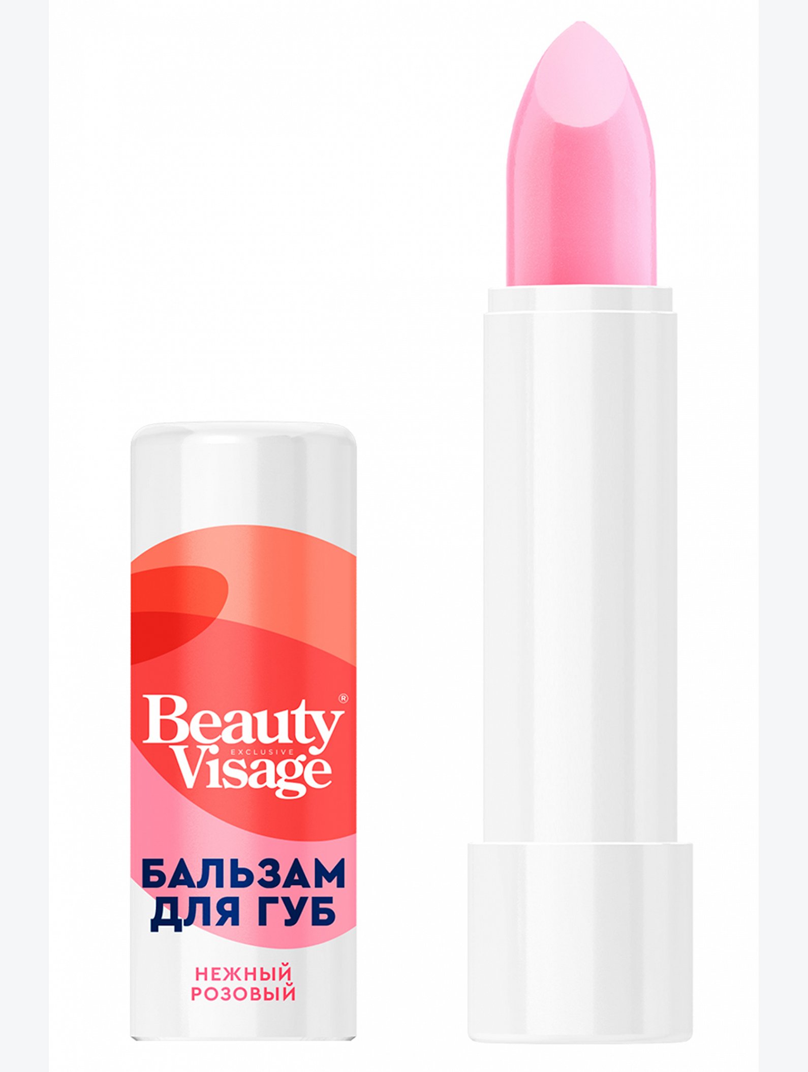 Бальзам для губ с оттенком нежный розовый Beauty Visage 3,6 гр Fito косметик