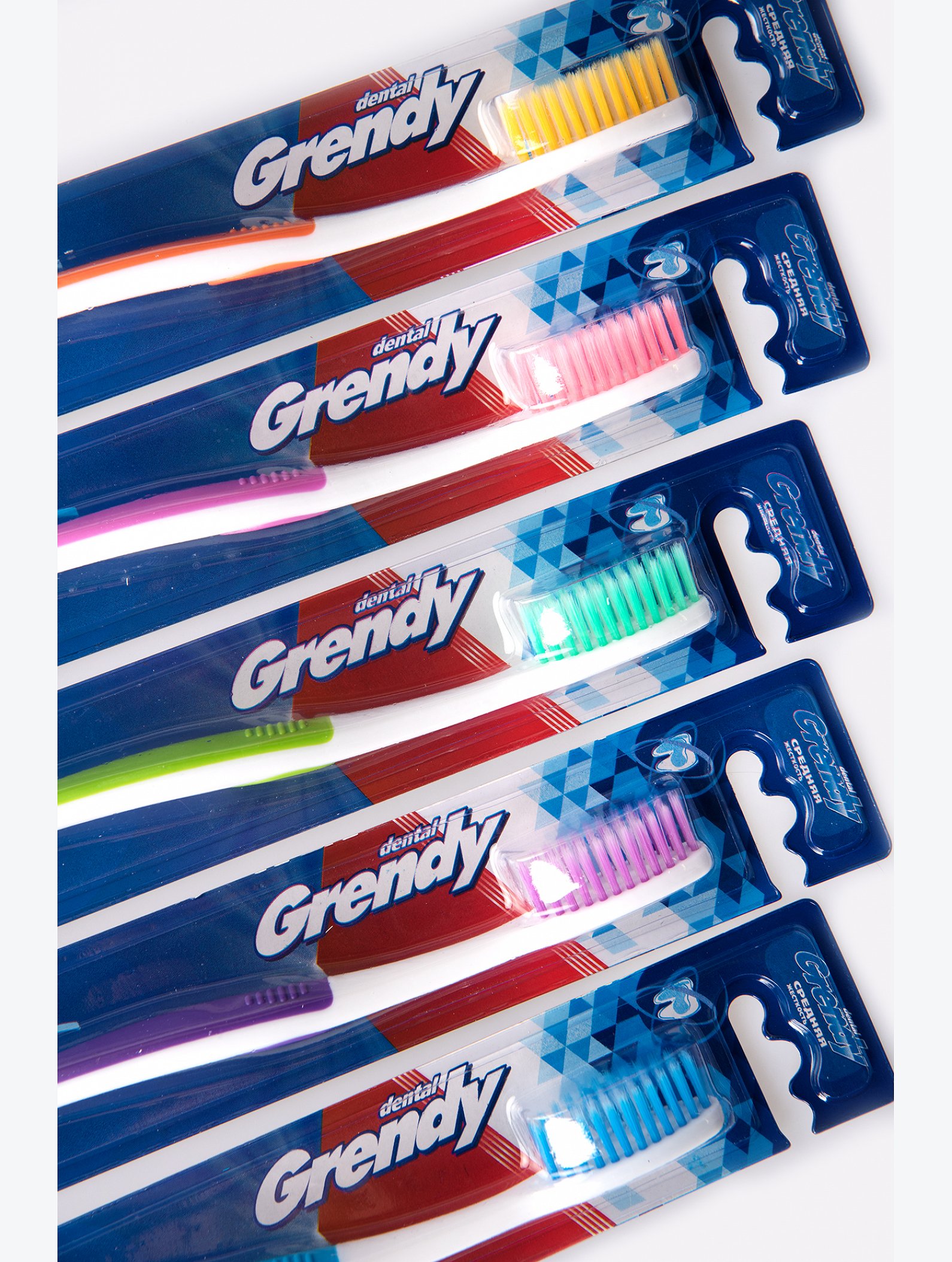 Зубная щетка средней жесткости Премиум Grendy