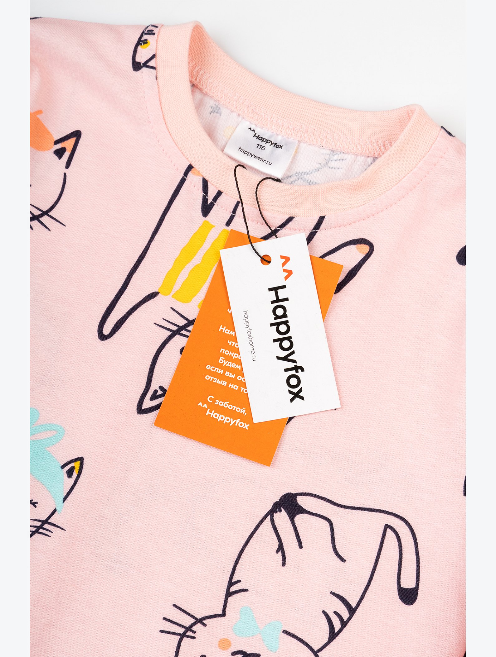 Хлопковая пижама для девочки Happyfox