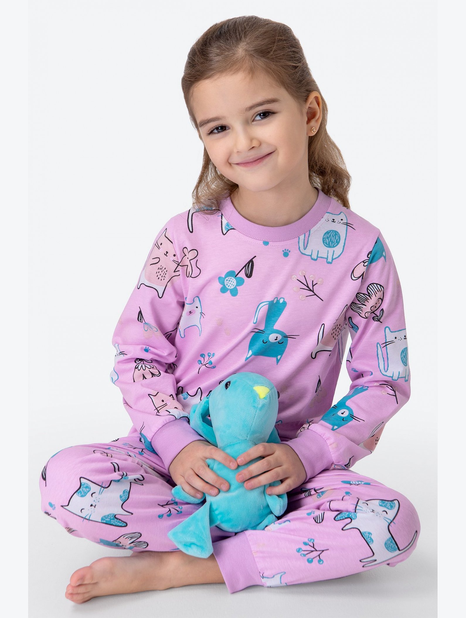 Хлопковая пижама для девочки Happyfox