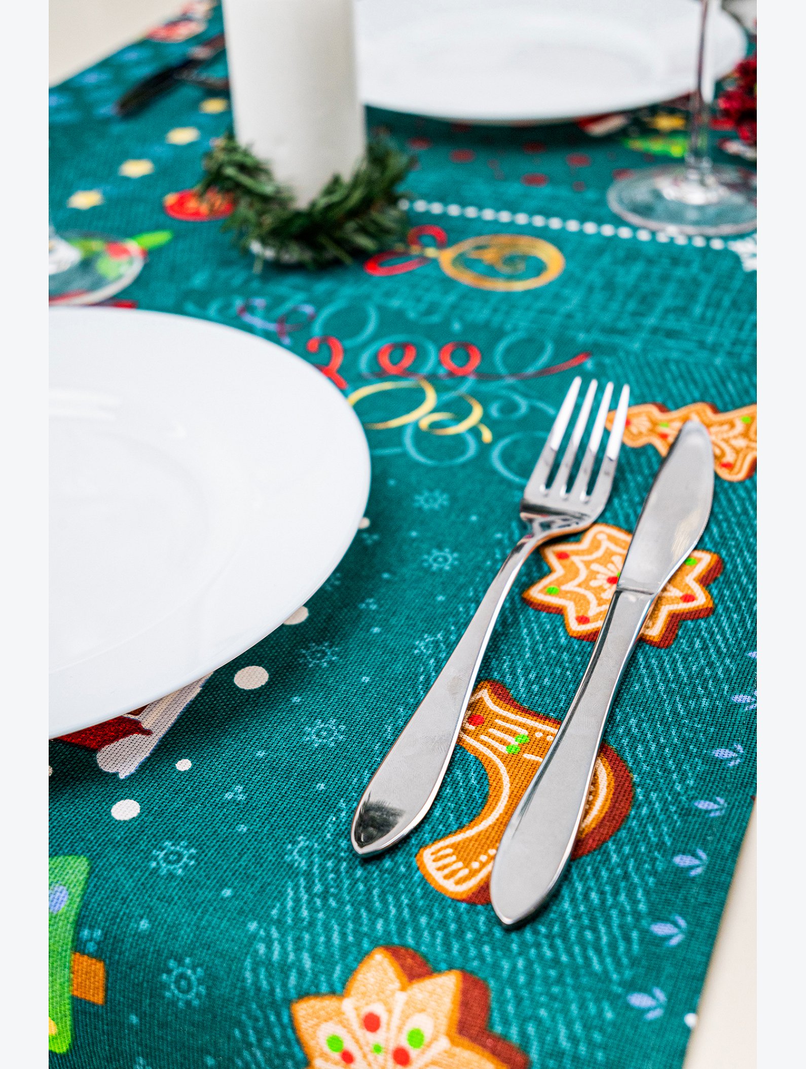Дорожка на стол из рогожки 145x45 Happy Fox Home