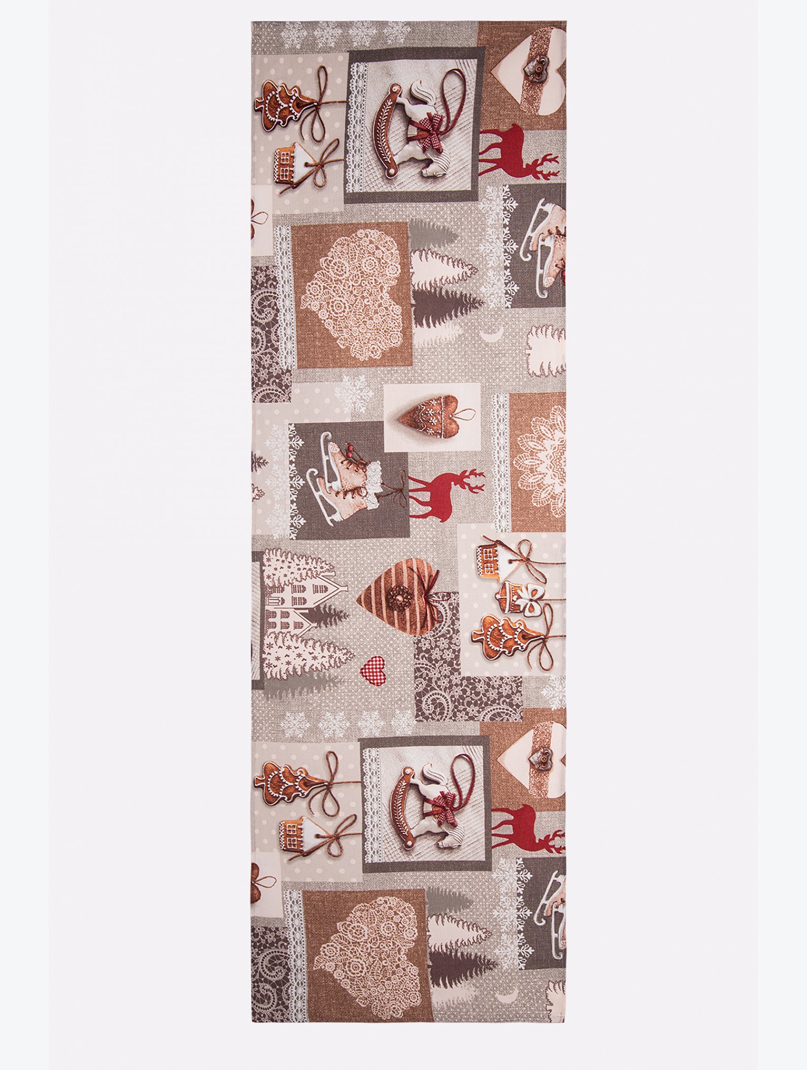 Дорожка на стол из рогожки 145x45 Happy Fox Home