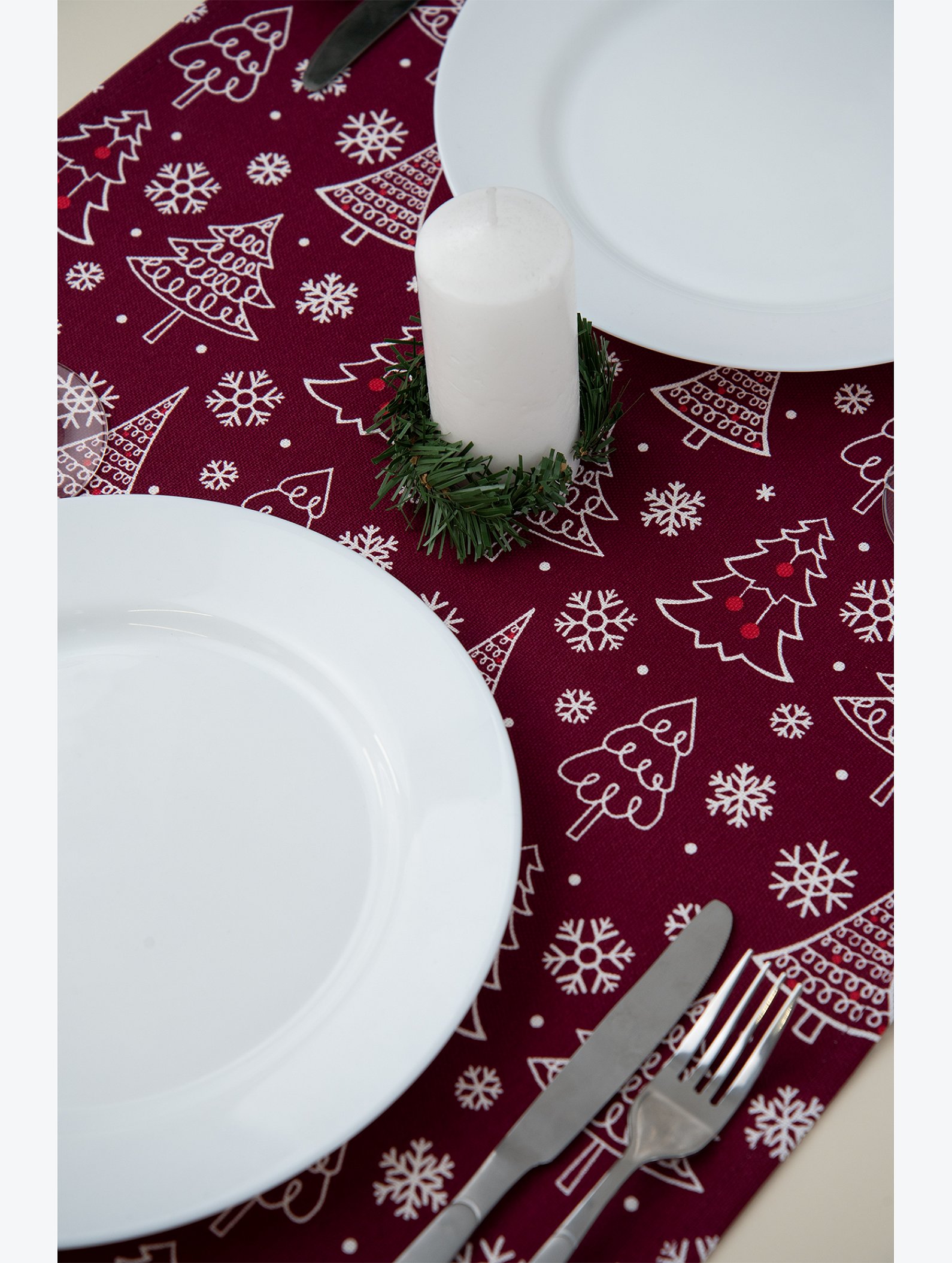Дорожка на стол из рогожки 145x45 Happy Fox Home