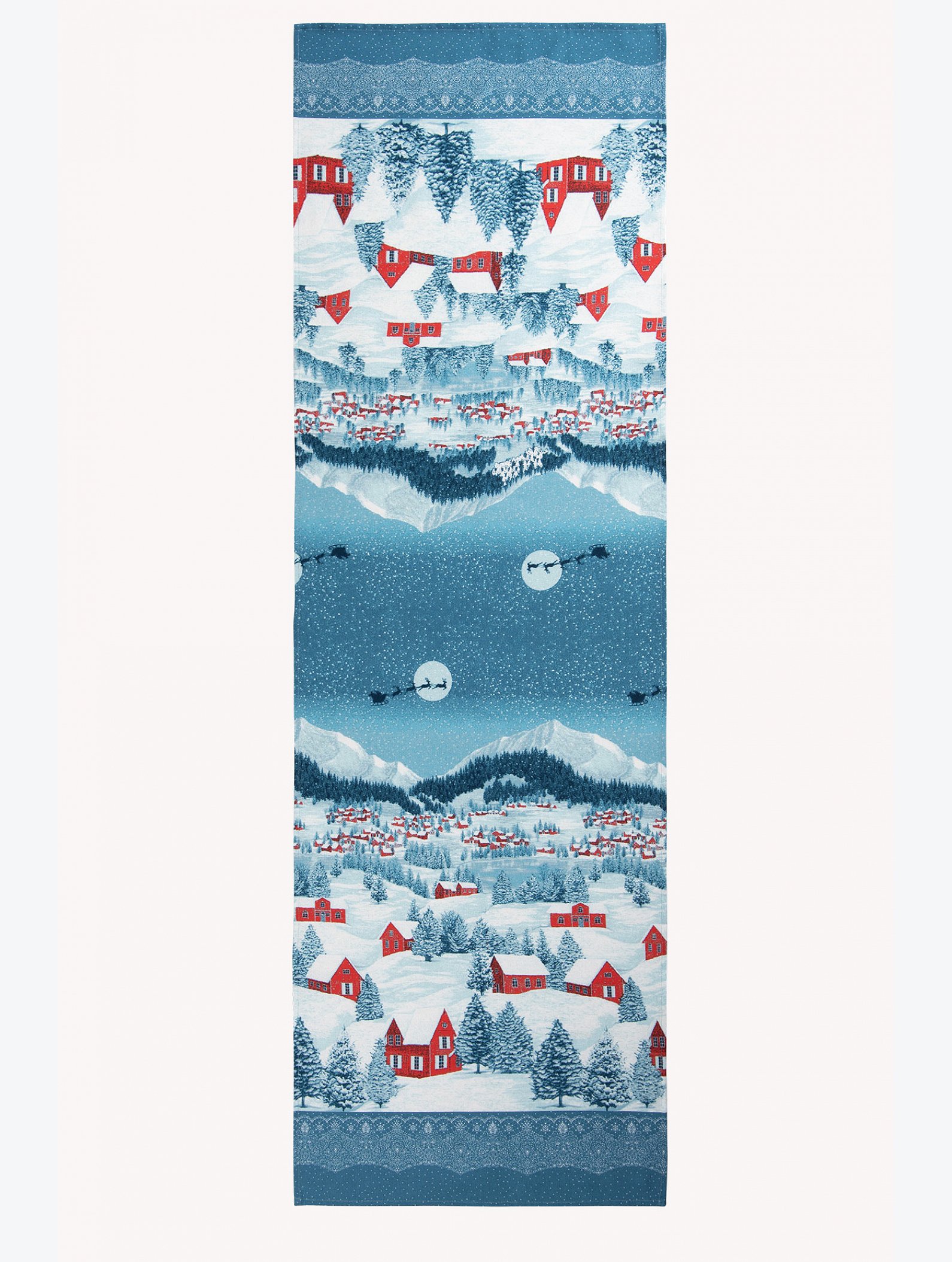Дорожка на стол из рогожки 145x45 Happy Fox Home