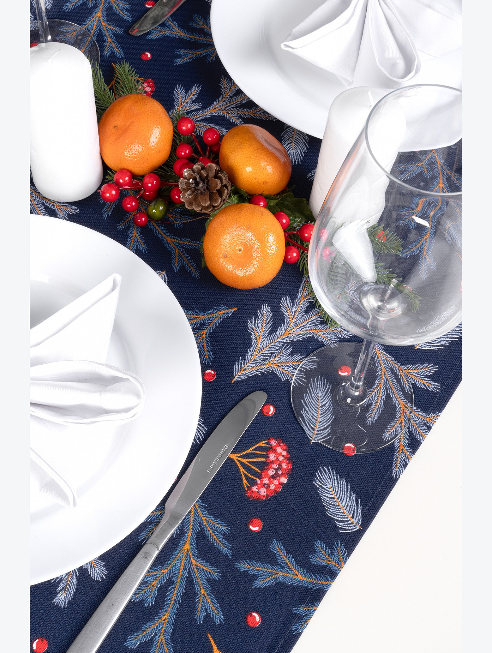 Дорожка на стол из рогожки 145x45 Happy Fox Home