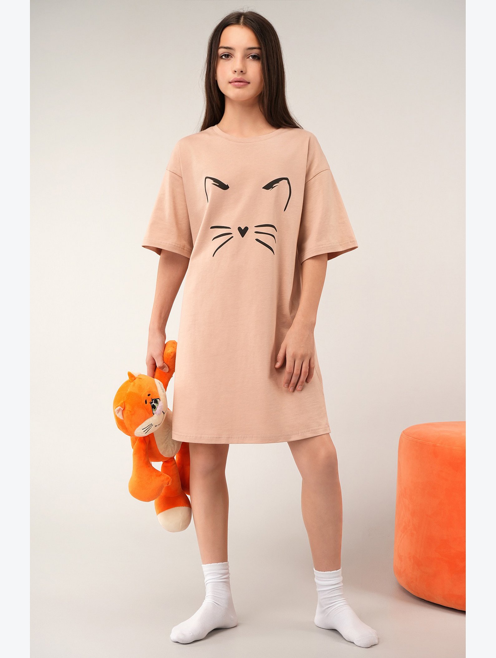 Туника оверсайз для девочки Happyfox