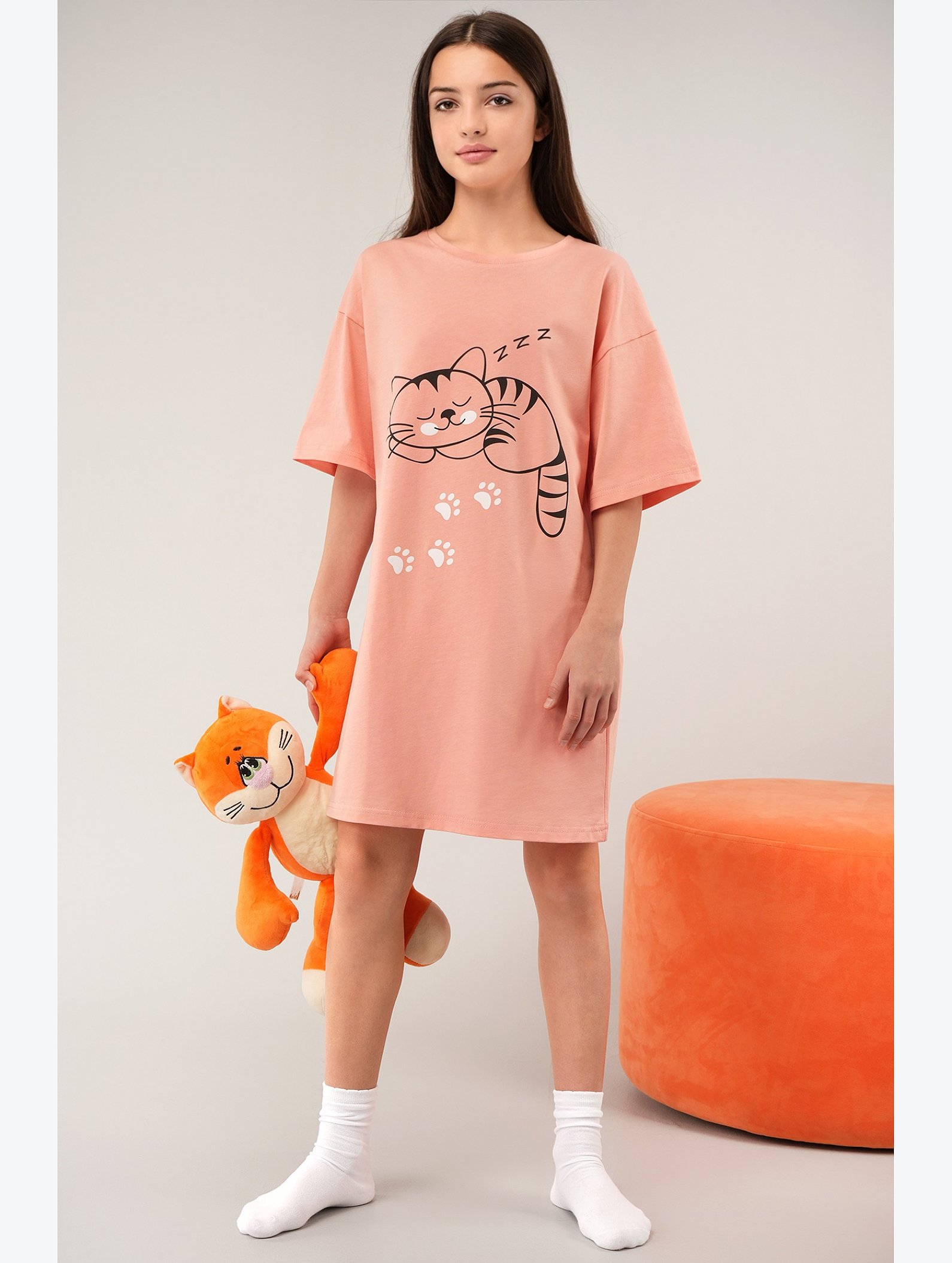 Туника оверсайз для девочки Happyfox
