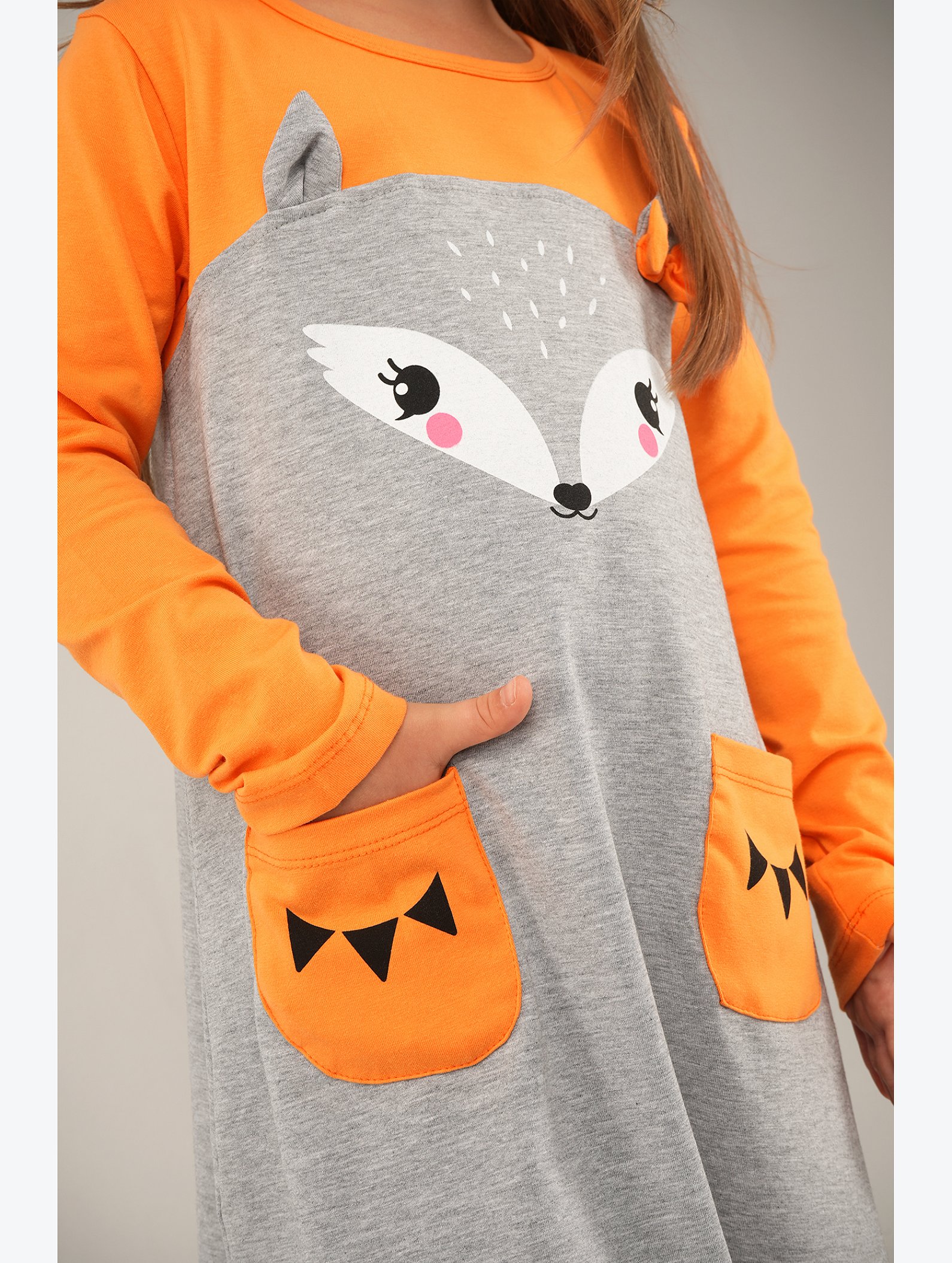 Хлопковое платье для девочки Happyfox