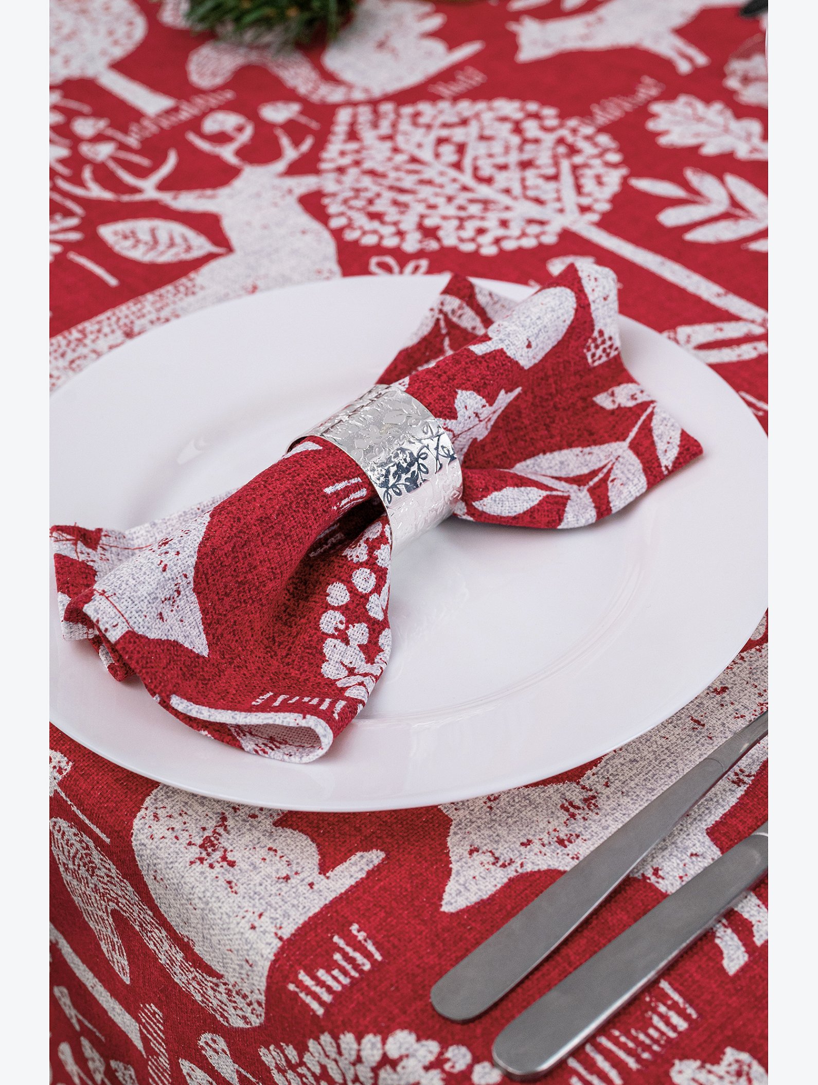 Набор салфеток из рогожки 4 шт Happy Fox Home