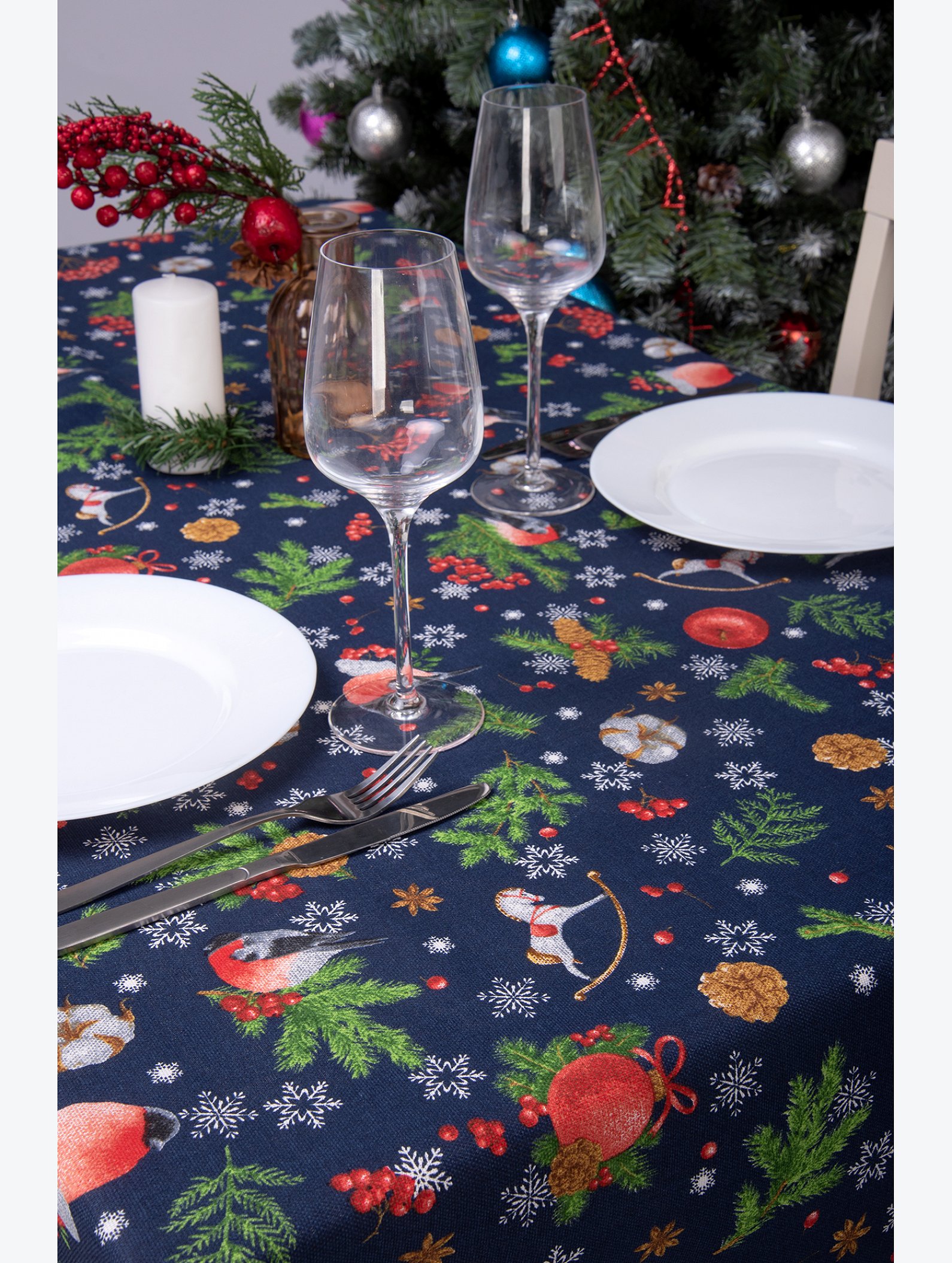 Скатерть из рогожки Happy Fox Home
