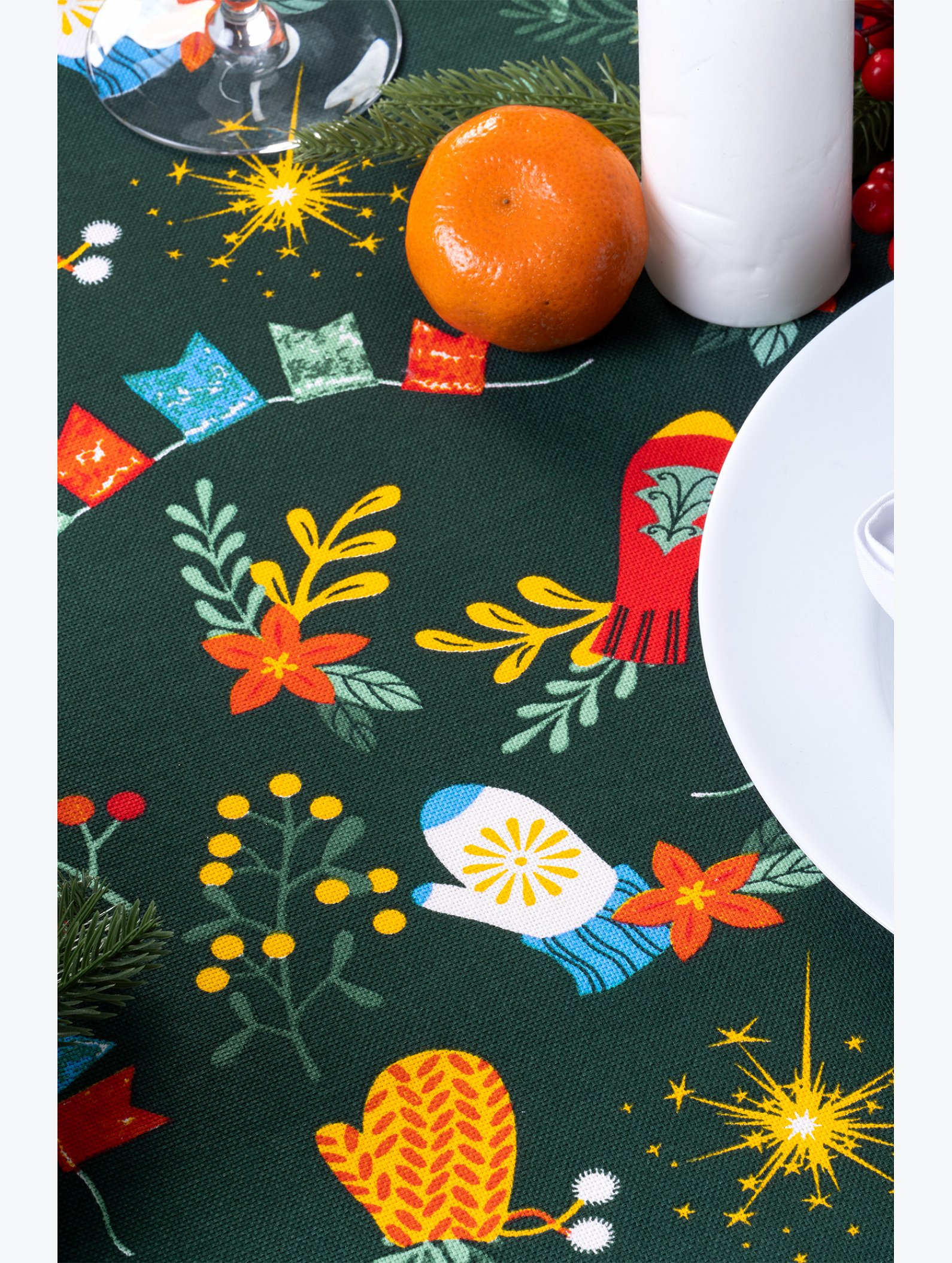Скатерть из рогожки Happy Fox Home