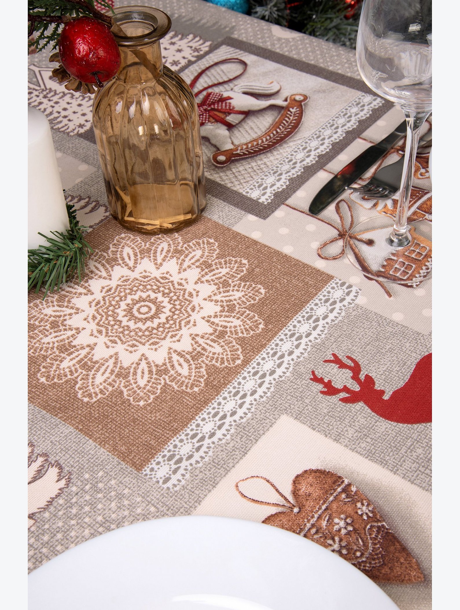 Скатерть из рогожки Happy Fox Home