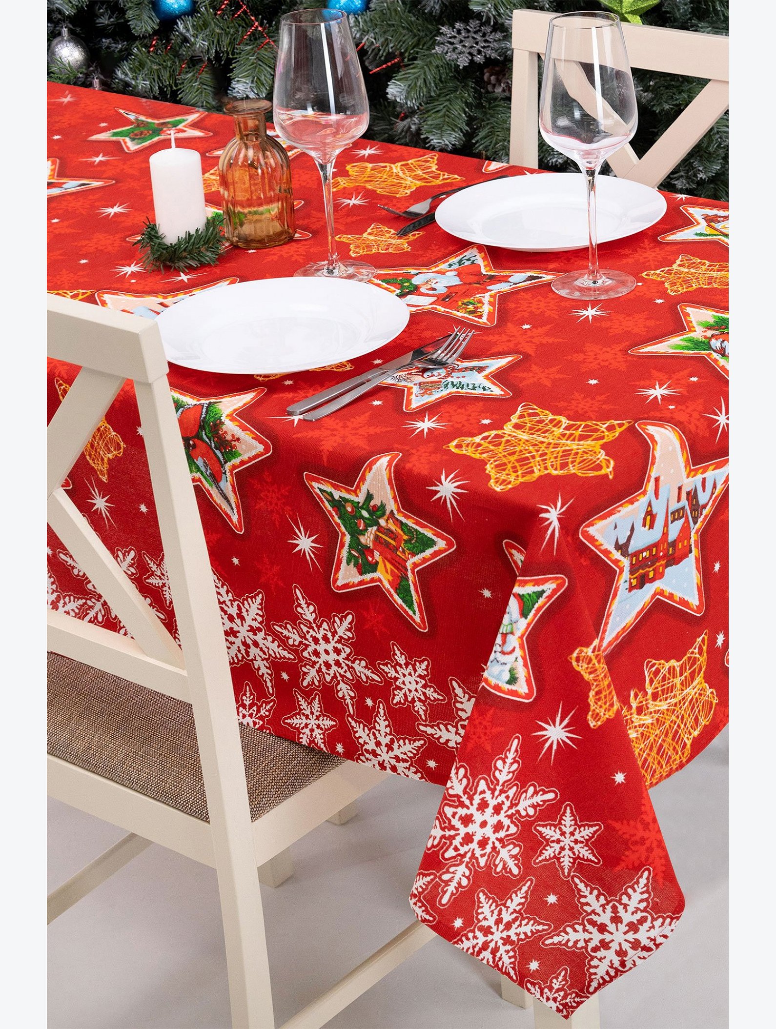 Скатерть из рогожки Happy Fox Home