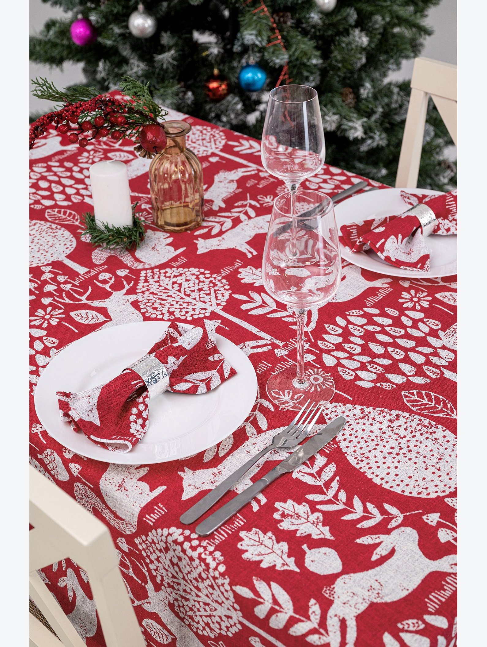 Скатерть из рогожки Happy Fox Home