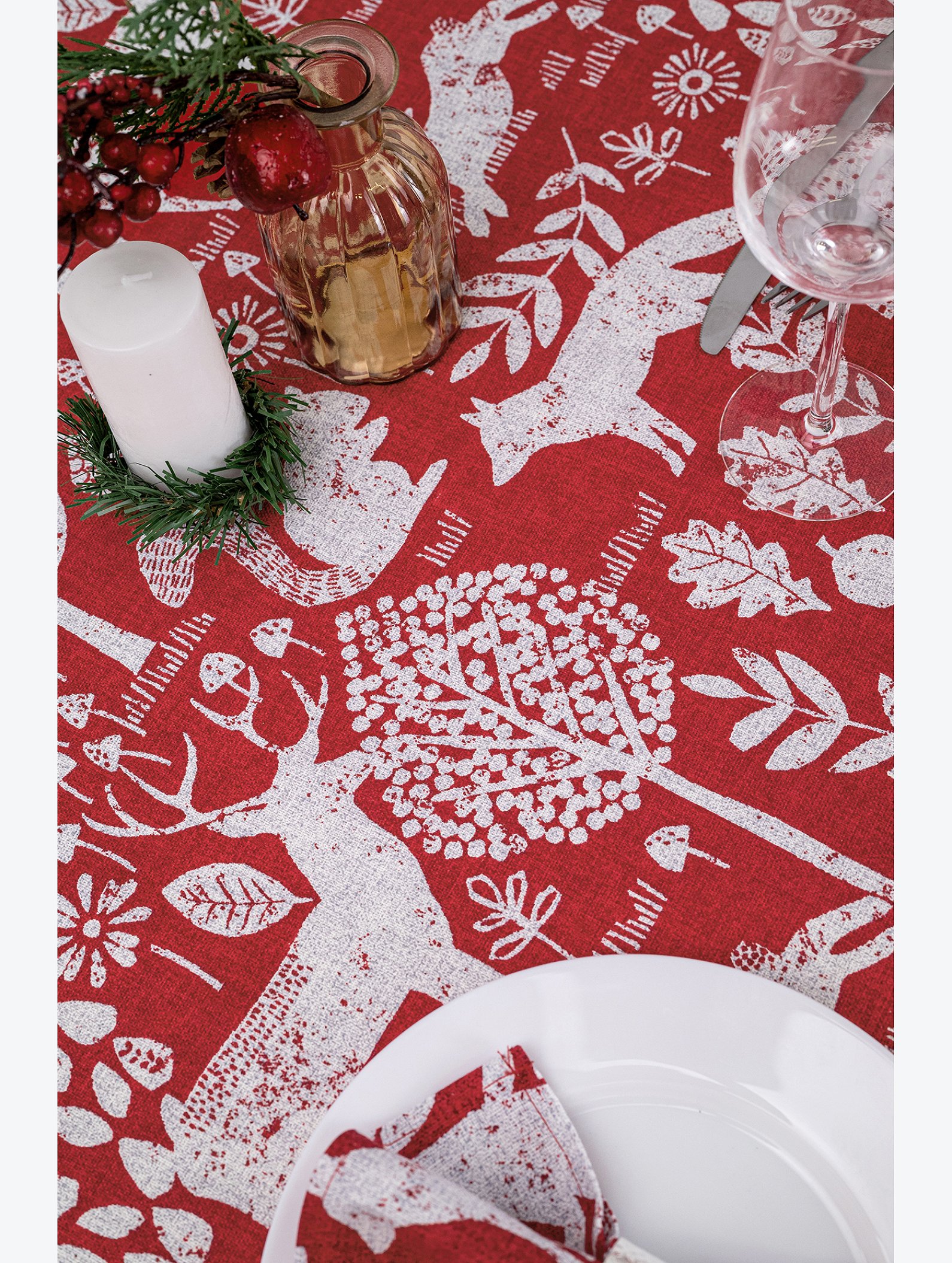 Скатерть из рогожки Happy Fox Home