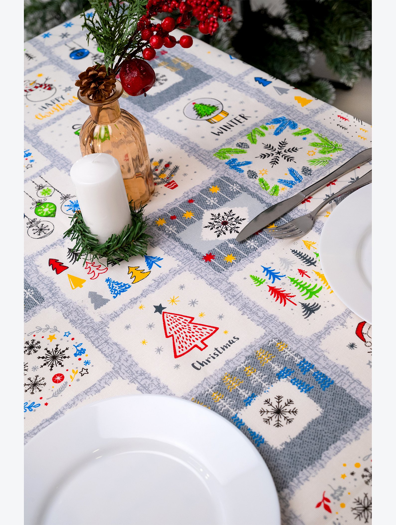 Скатерть из рогожки Happy Fox Home