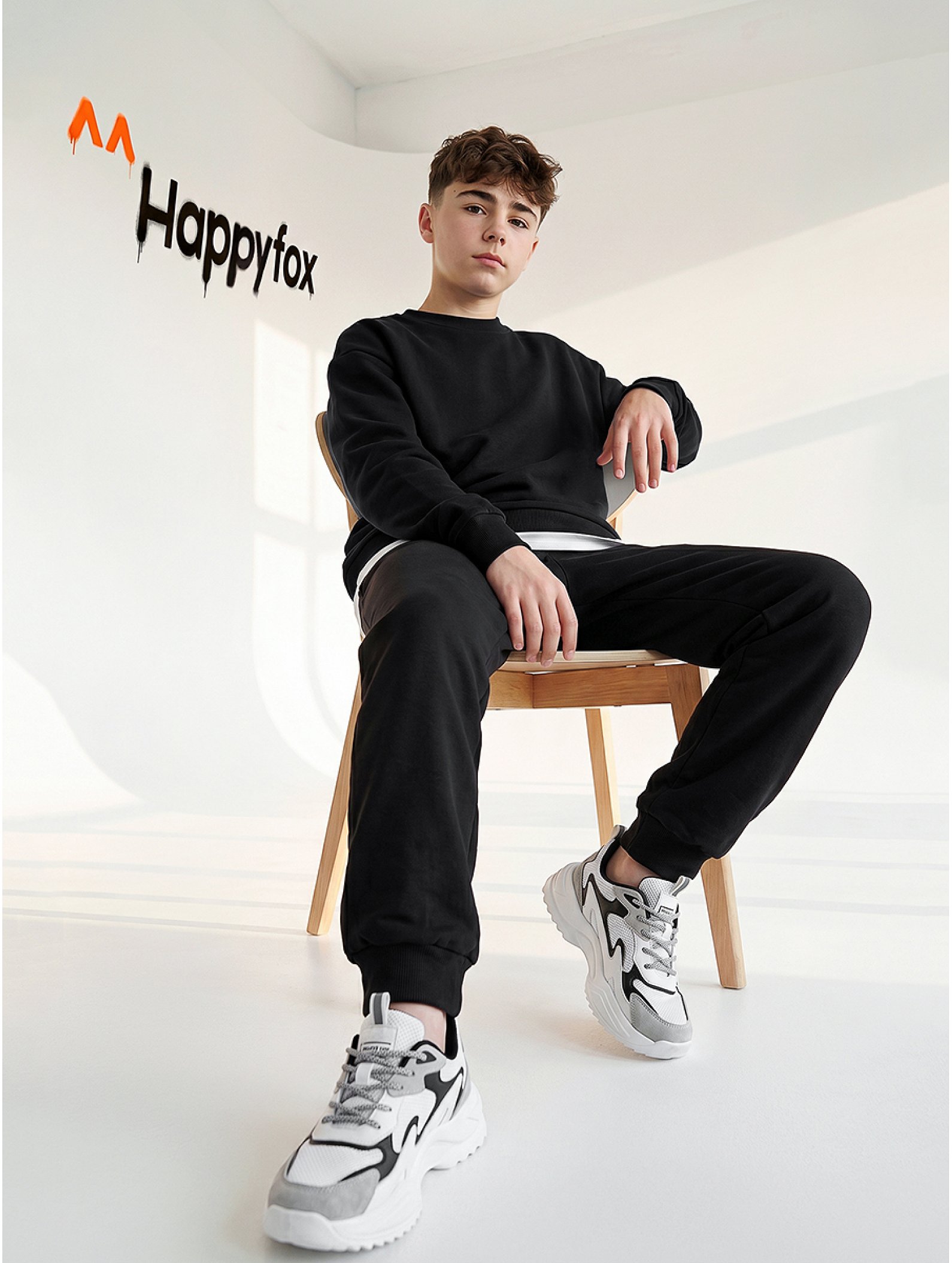 Детский свитшот оверсайз из футера трехнитки Happyfox