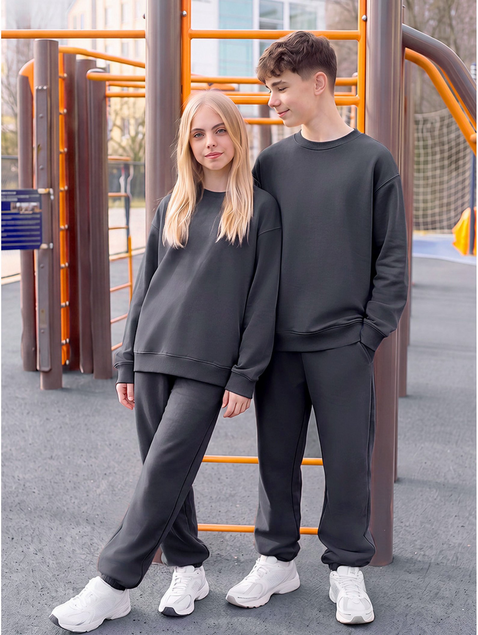 Детский костюм оверсайз из футера трехнитки Happyfox