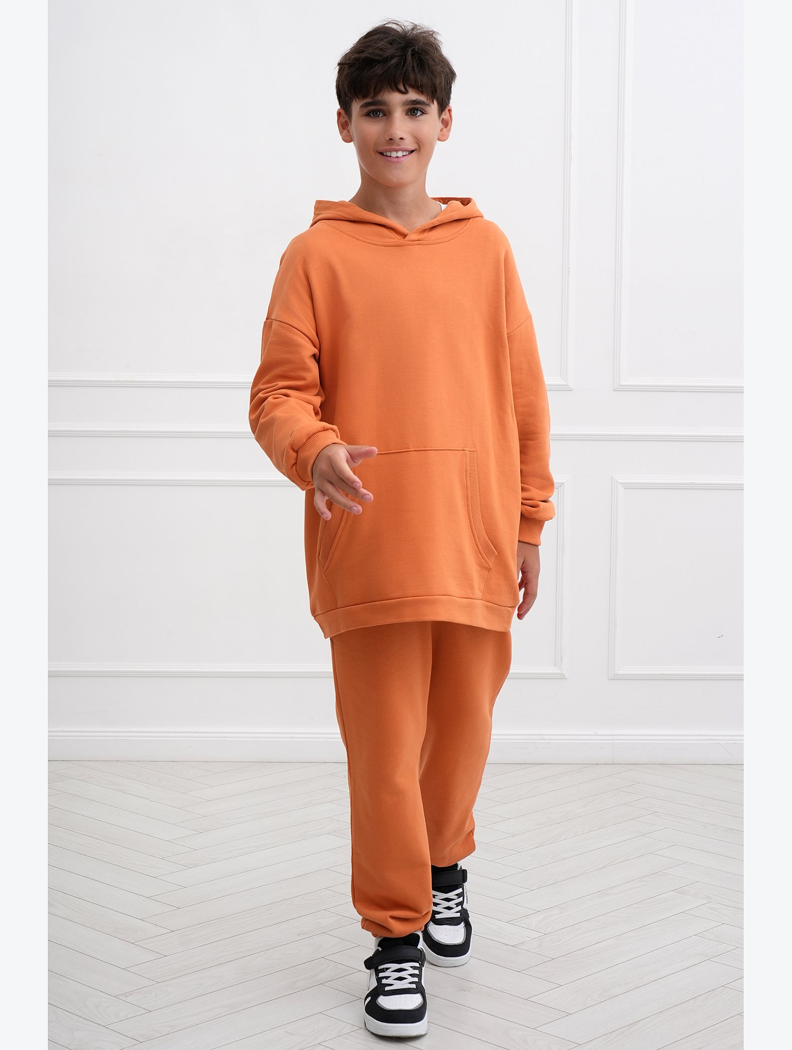 Детский костюм оверсайз из футера трехнитки Happyfox