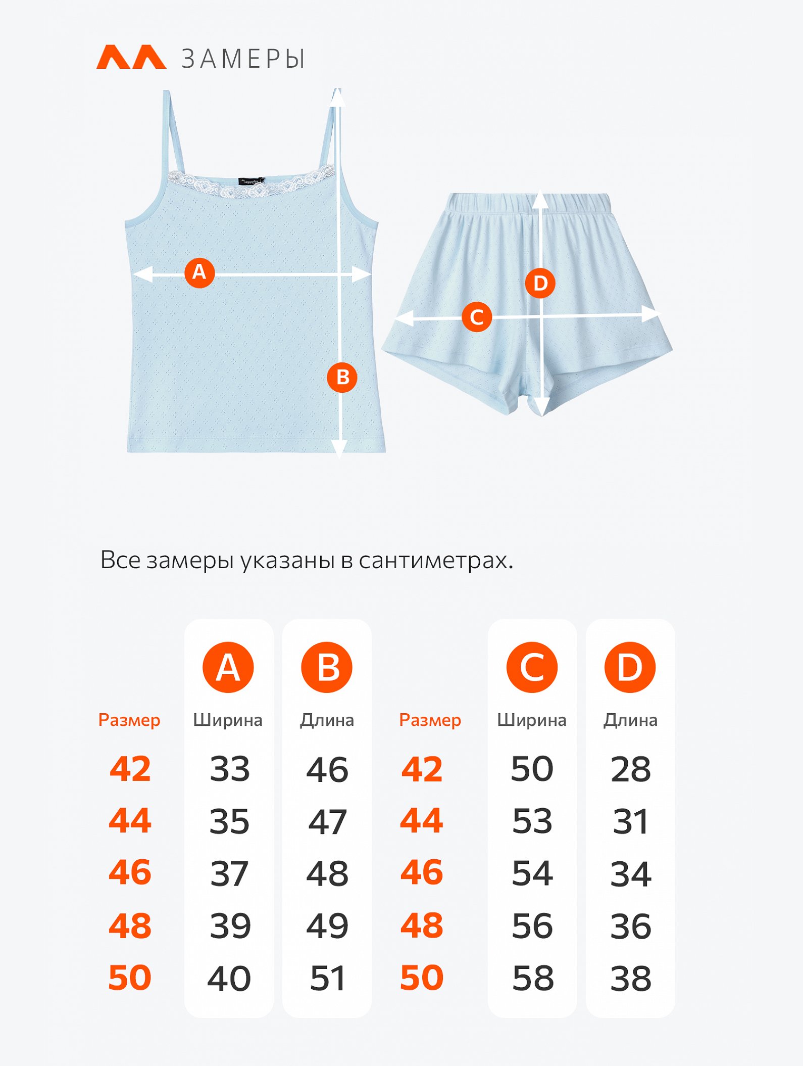 Женская пижама с шортами из ажурного хлопка Happyfox
