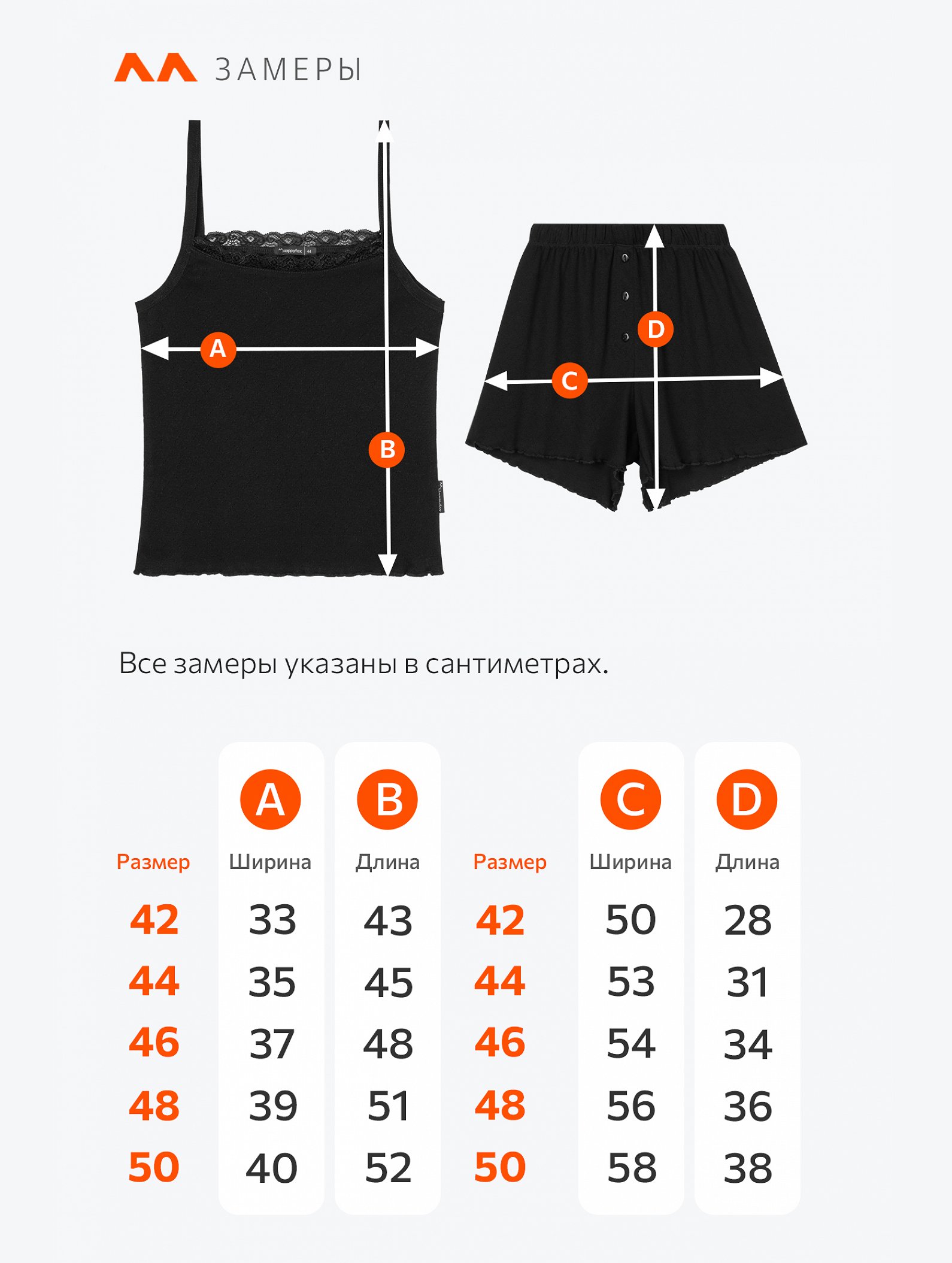 Женская пижама с шортами из ажурного хлопка Happyfox