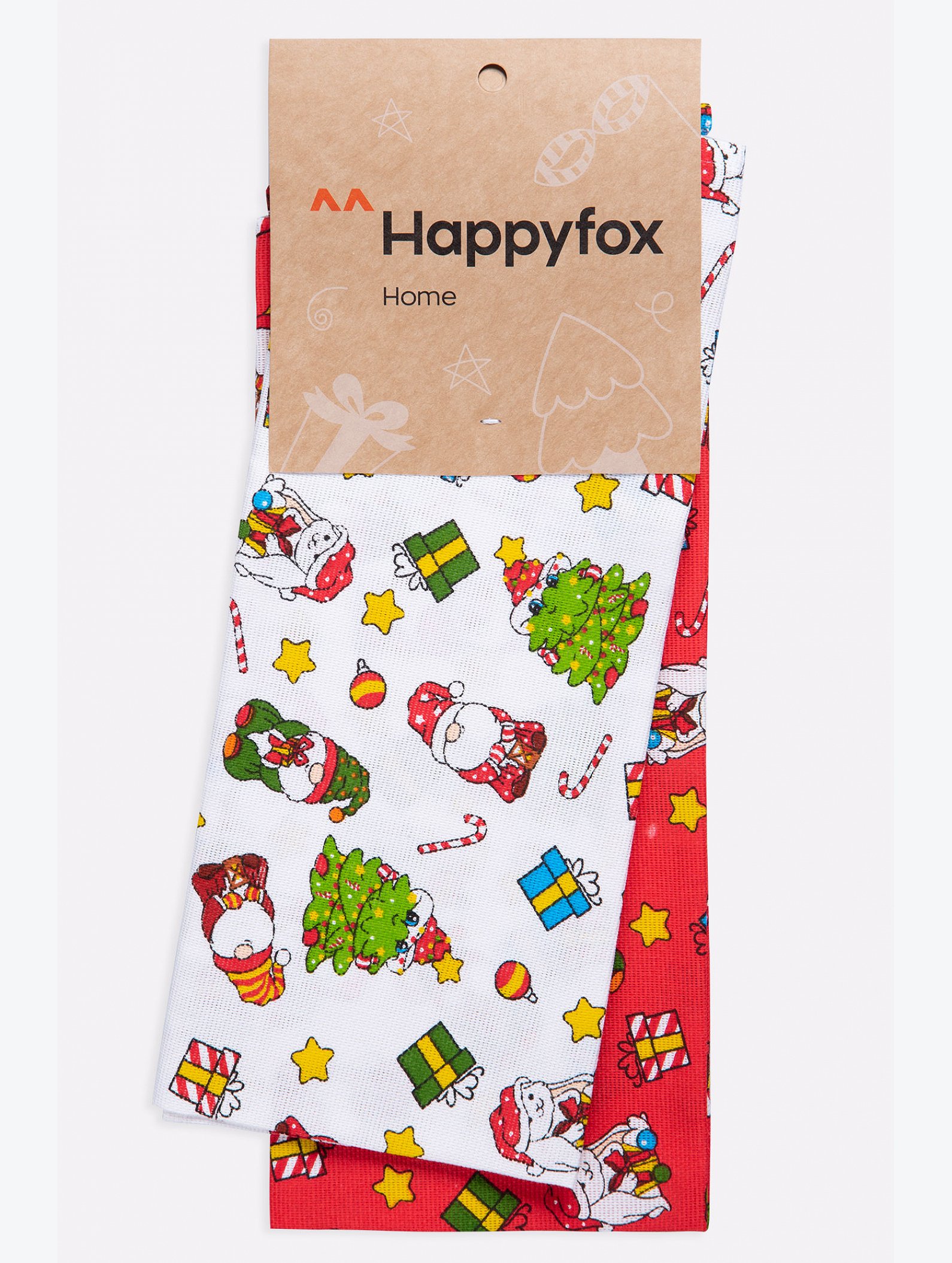 Набор полотенец из рогожки с петельками 2 шт Happy Fox Home