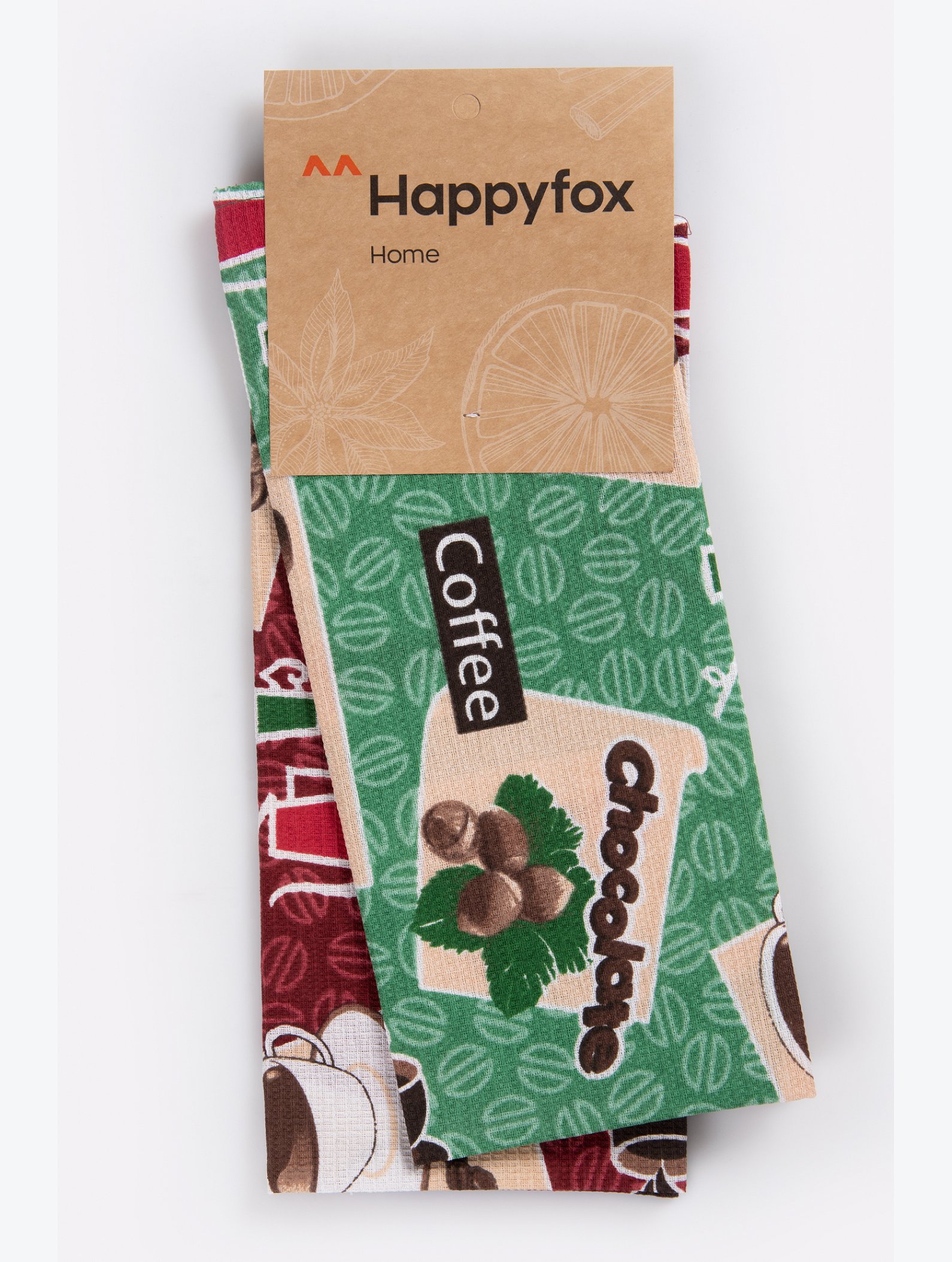 Набор вафельных полотенец с петельками 2 шт Happy Fox Home