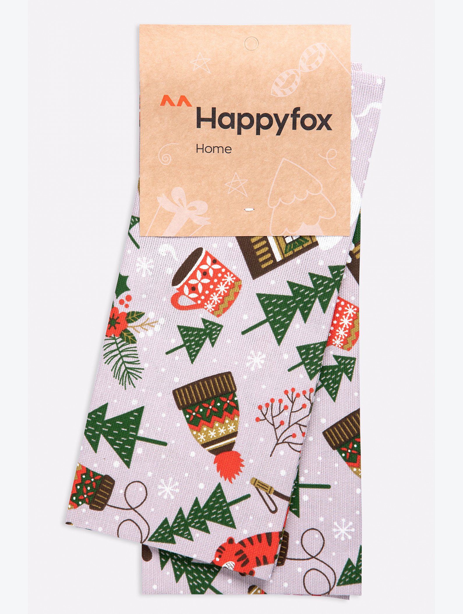 Набор полотенец из рогожки с петельками 2 шт Happy Fox Home