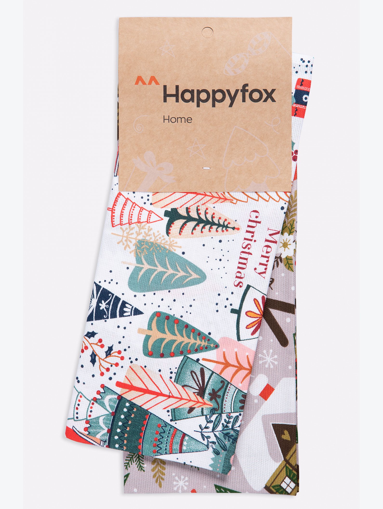 Набор полотенец из рогожки с петельками 2 шт Happy Fox Home