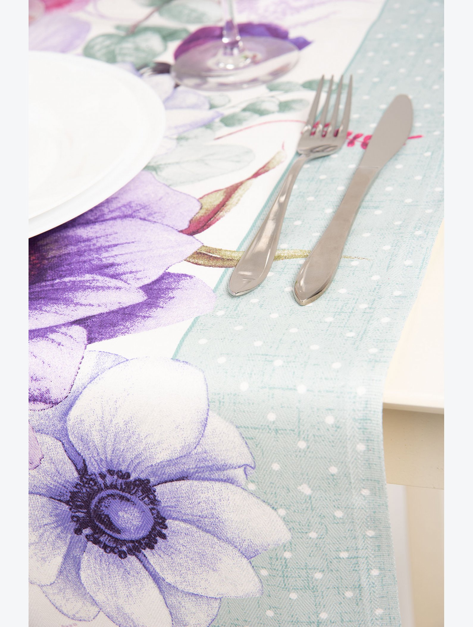 Дорожка на стол из рогожки 50x140 Happy Fox Home