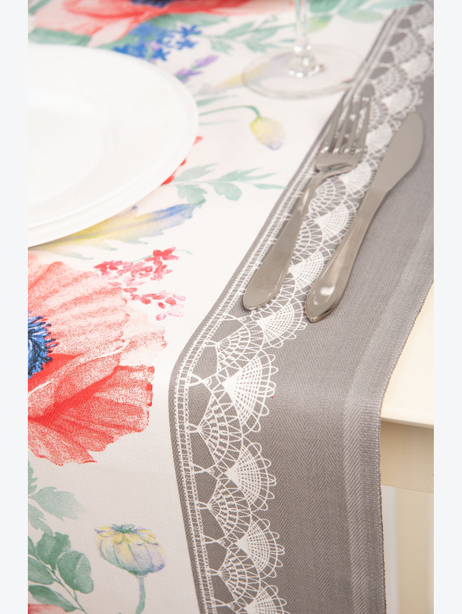 Дорожка на стол из рогожки 50x140 Happy Fox Home