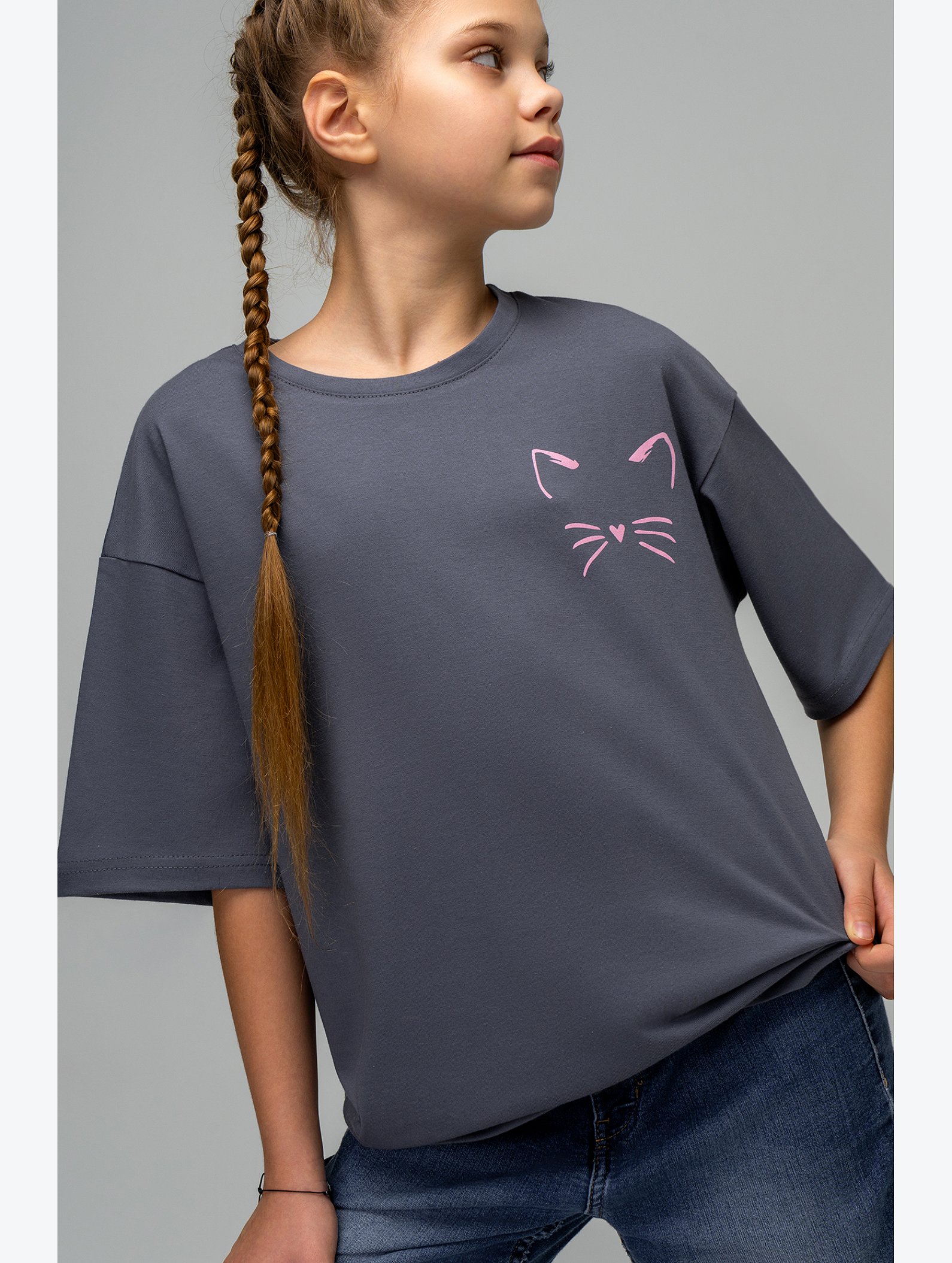 Футболка оверсайз для девочки Happyfox