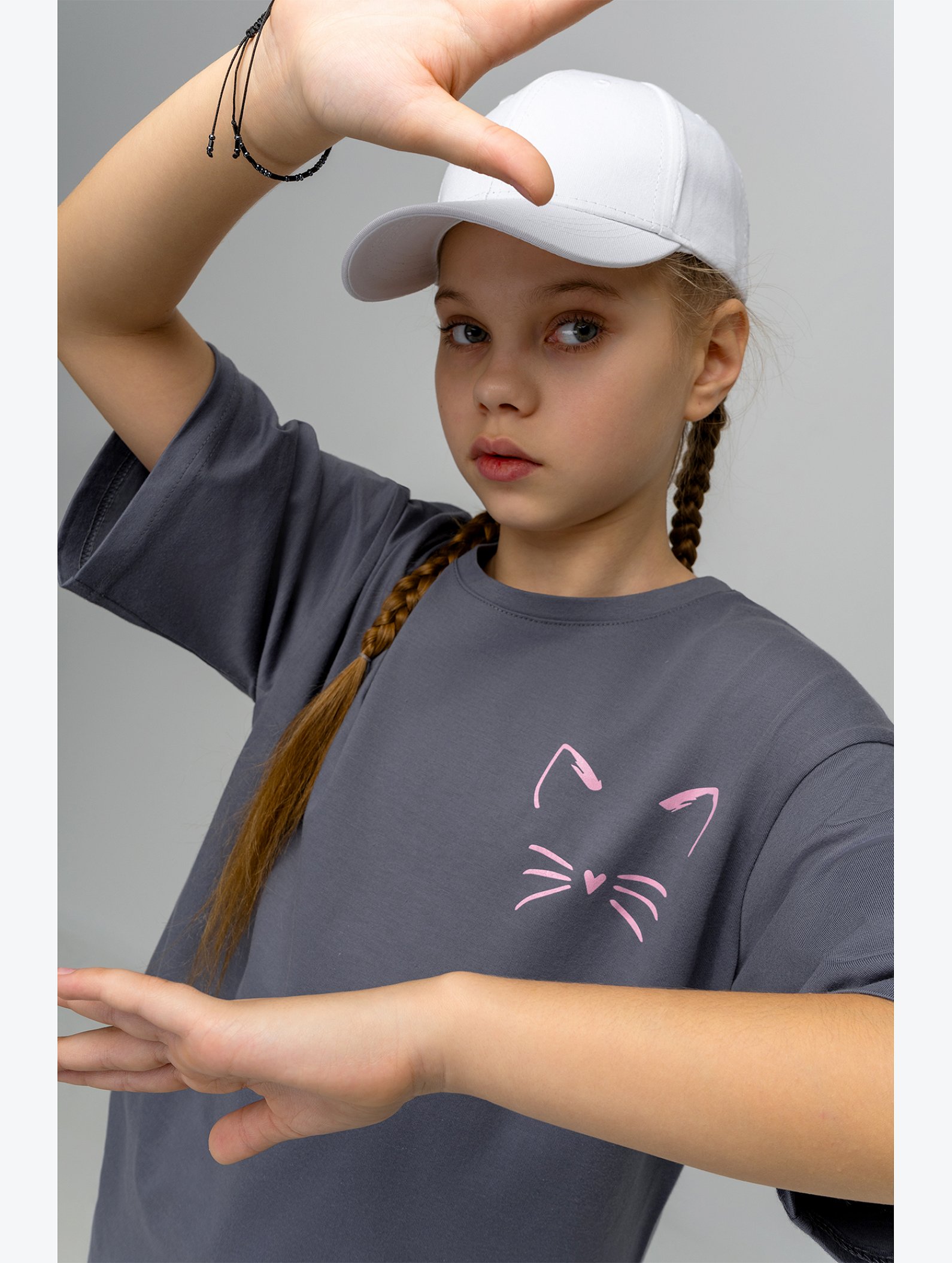 Футболка оверсайз для девочки Happyfox