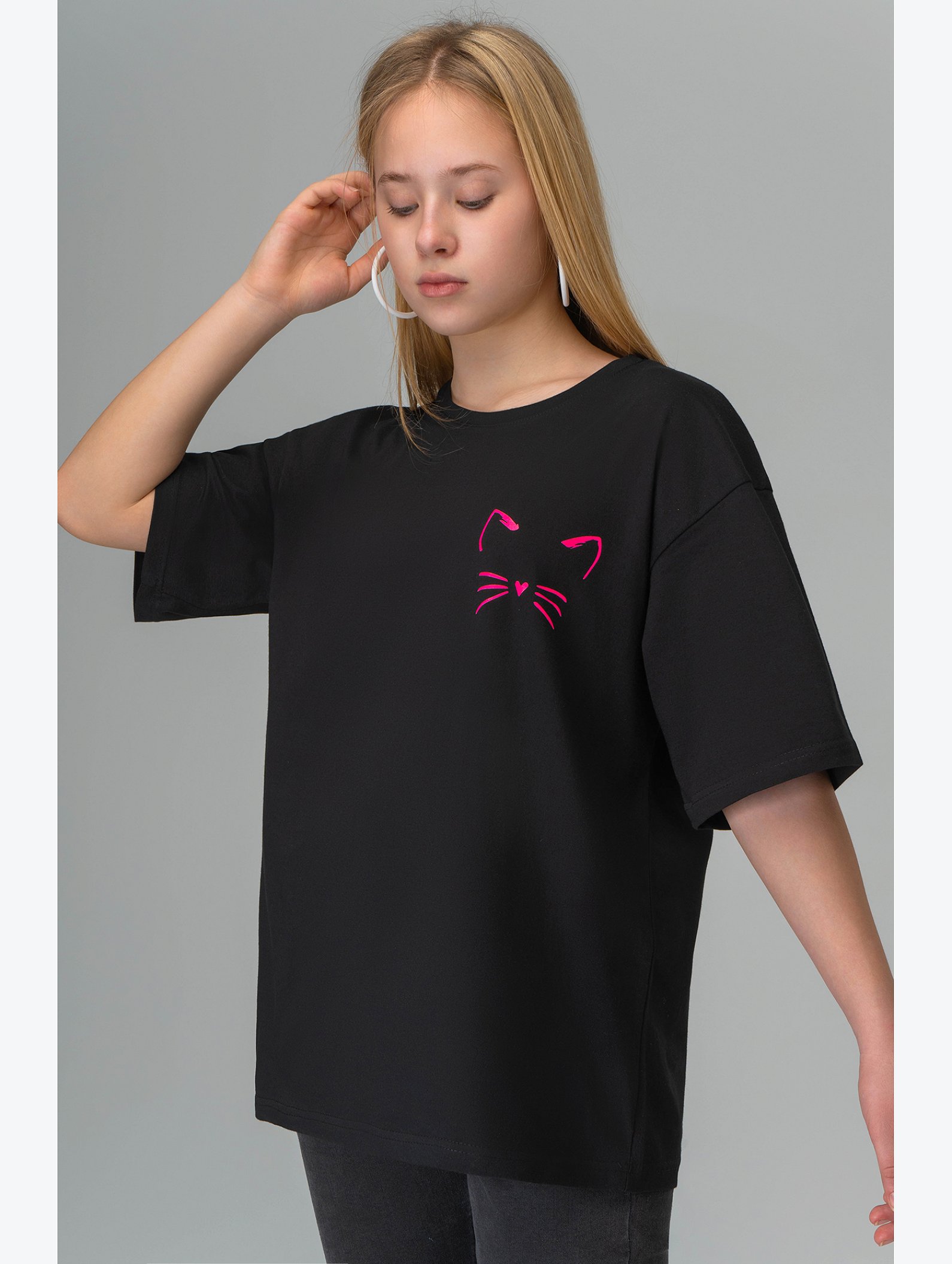 Футболка оверсайз для девочки Happyfox