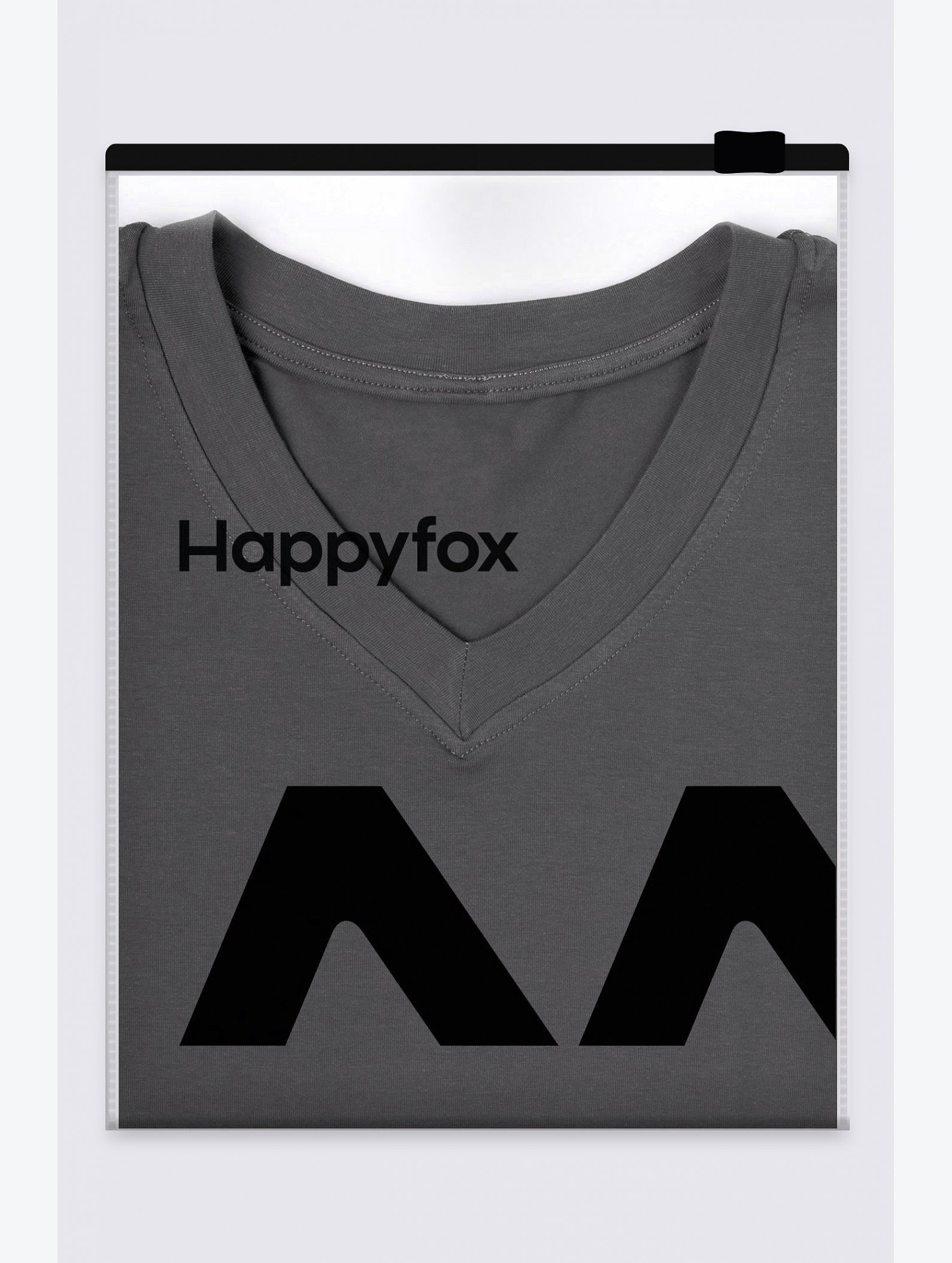 Женская футболка оверсайз с V-вырезом Happyfox