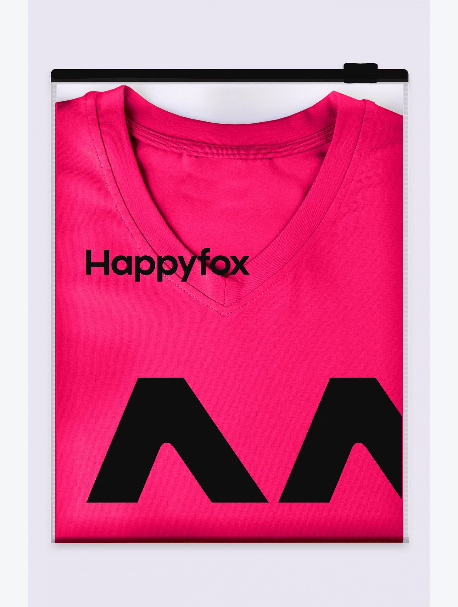 Женская футболка оверсайз с V-вырезом Happyfox