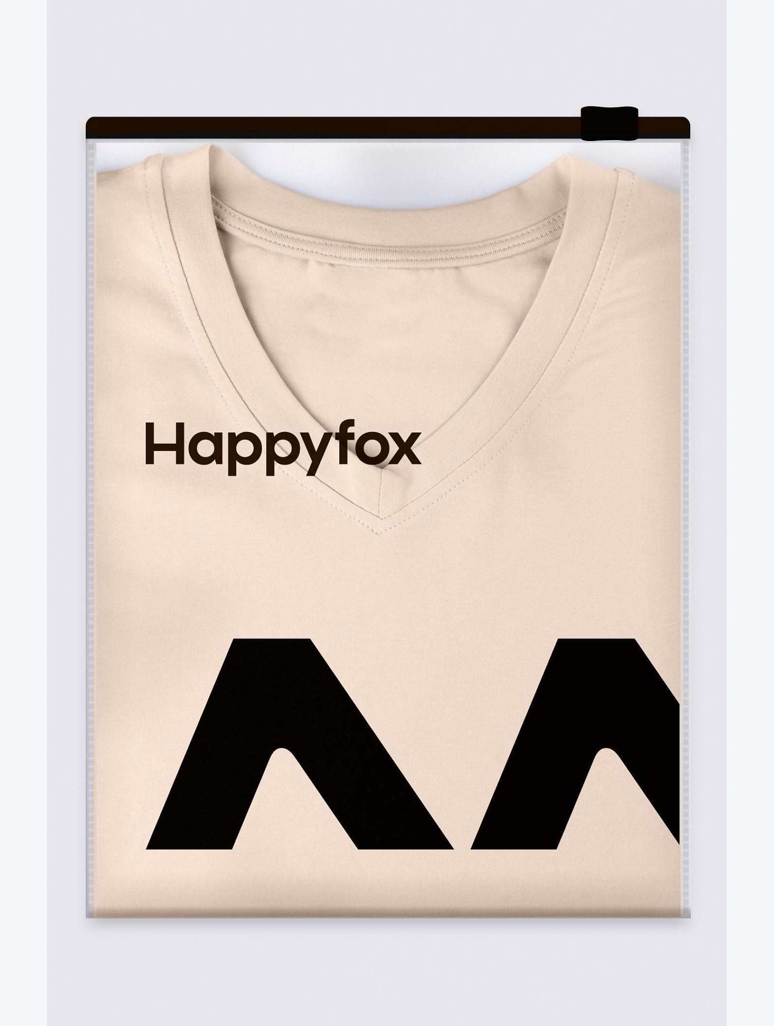 Женская футболка оверсайз с V-вырезом Happyfox