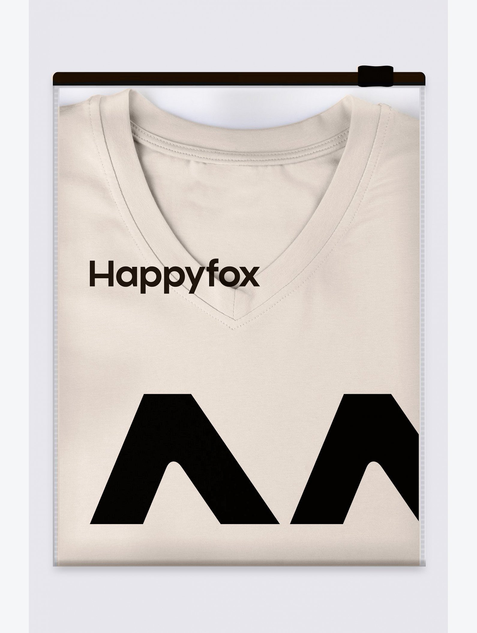 Женская футболка оверсайз с V-вырезом Happyfox