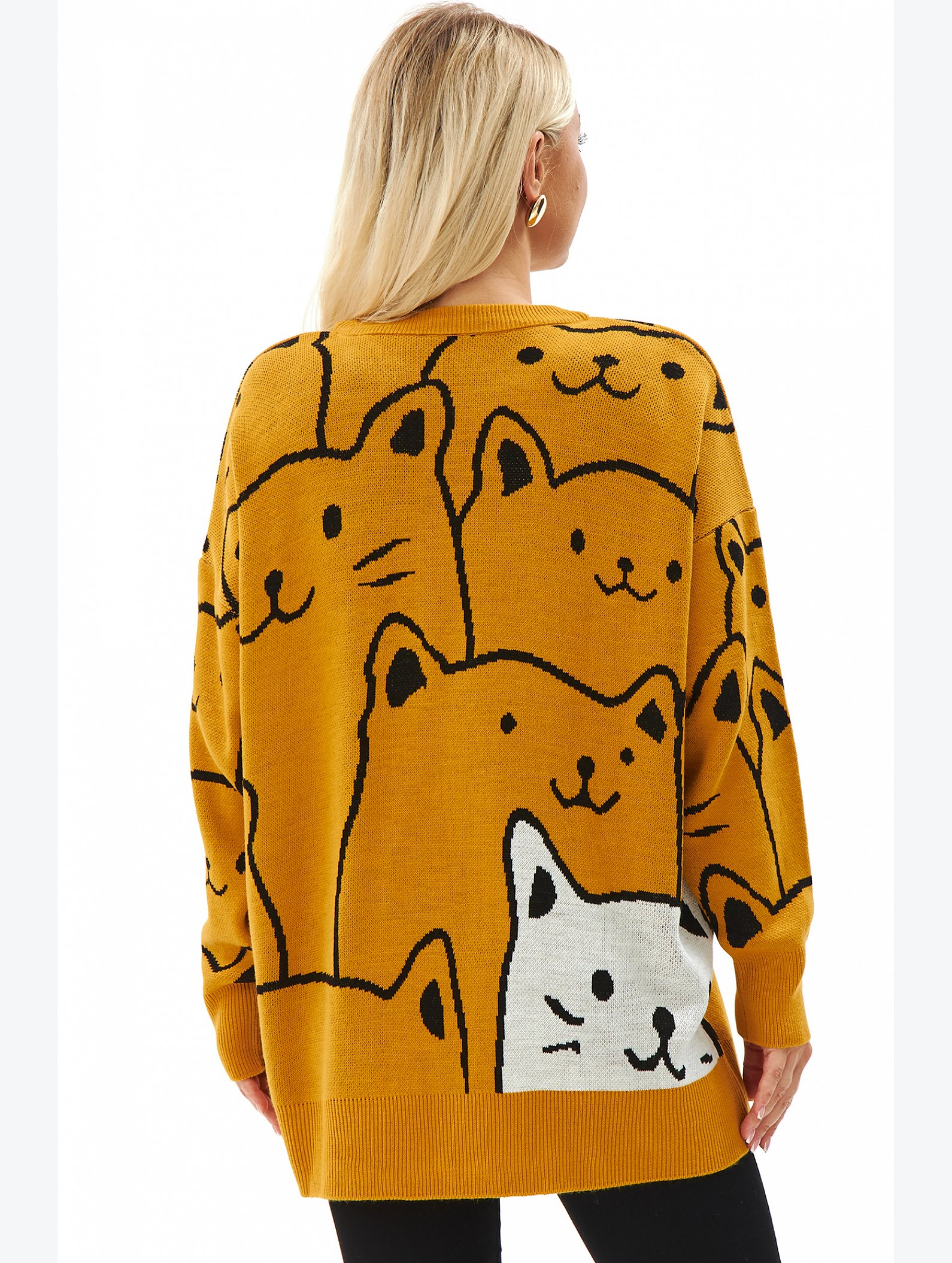 Женский удлиненный свитер оверсайз Happyfox